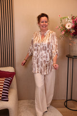 Janneke | Broek beige lyocell