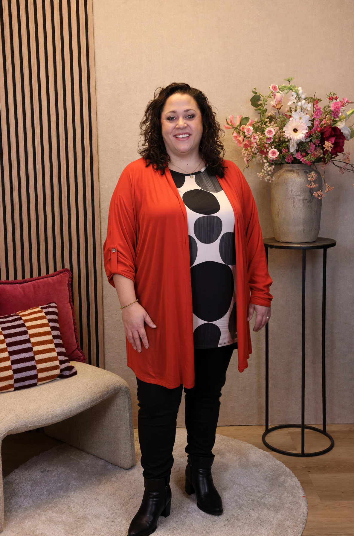 Nienke | Vest rood kort