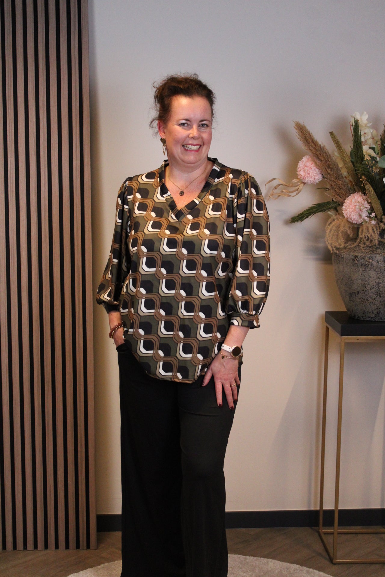 Juta | Top groen 3/4-mouw 40 t/m 44