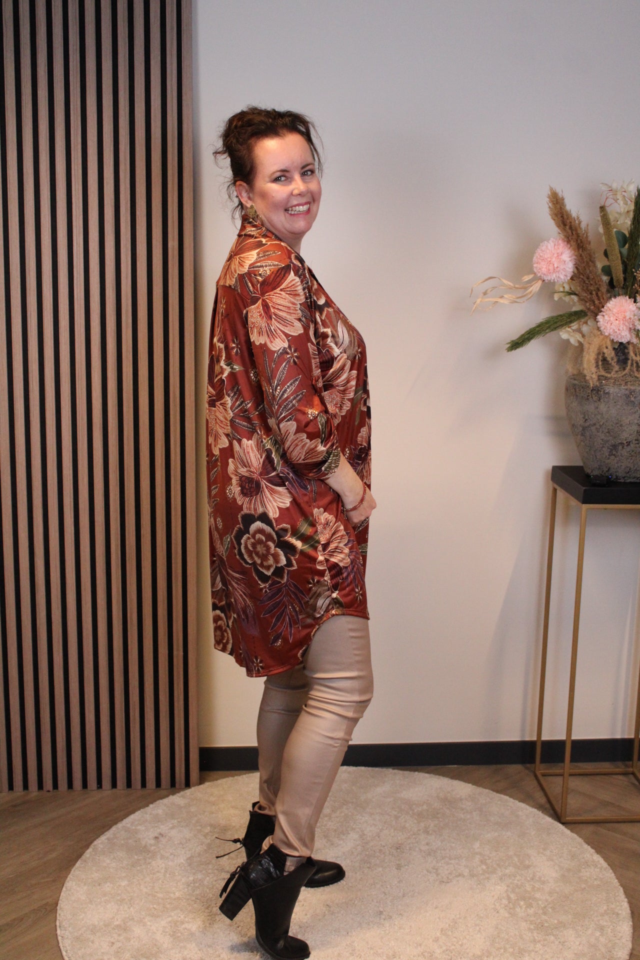 Els | Tuniek roest met kraagje 48 t/m 52