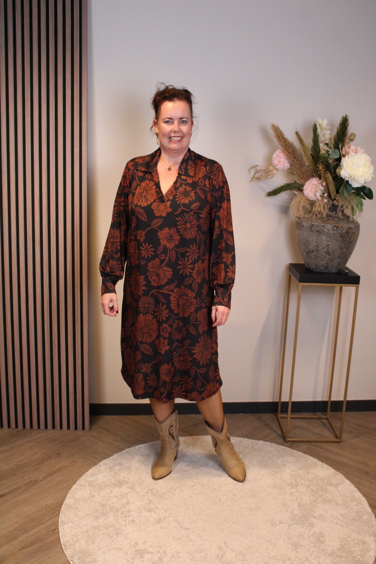 Rianne | Jurk zwart met kraagje 38 t/m 46