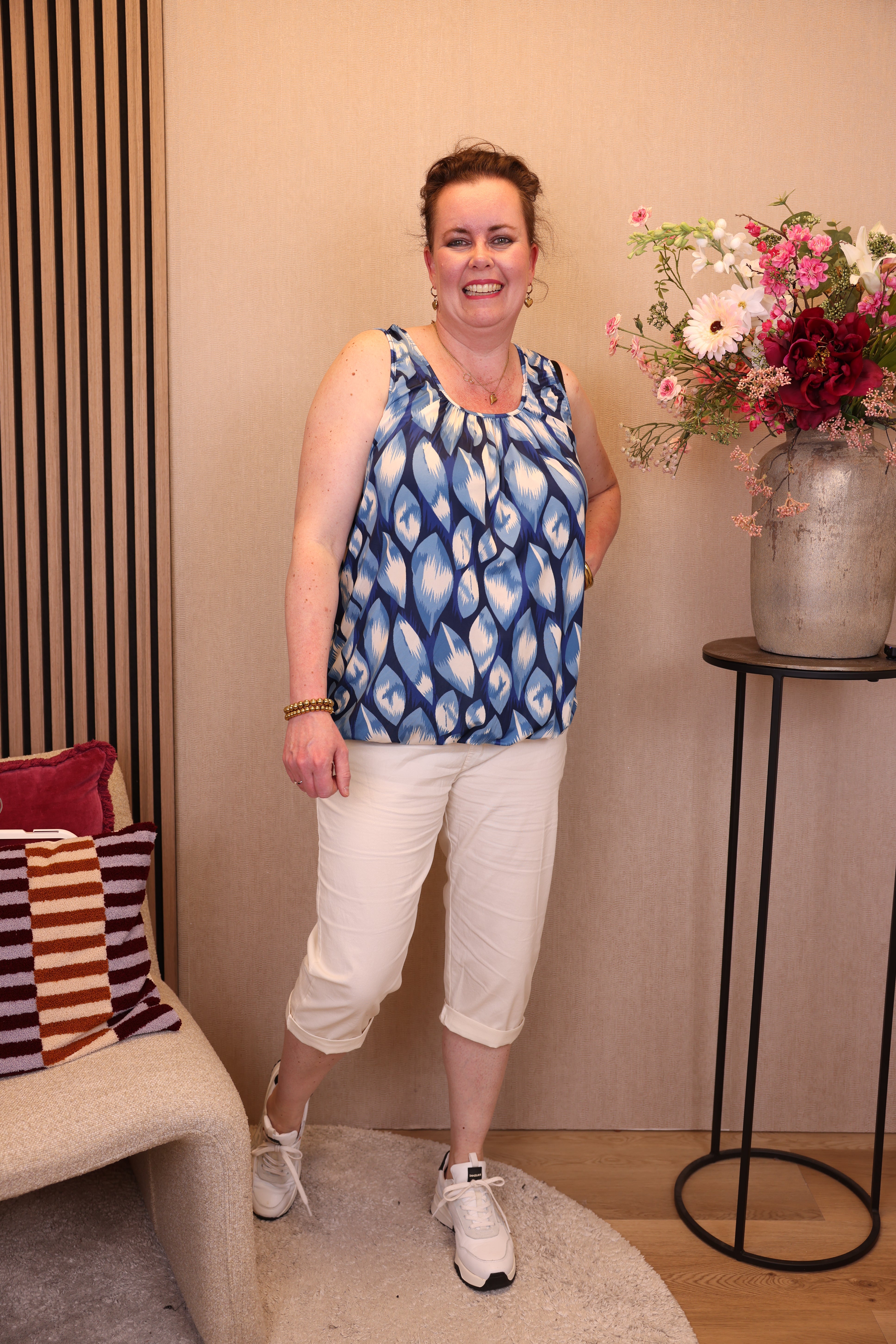 Anouk | Stretch capri broek room