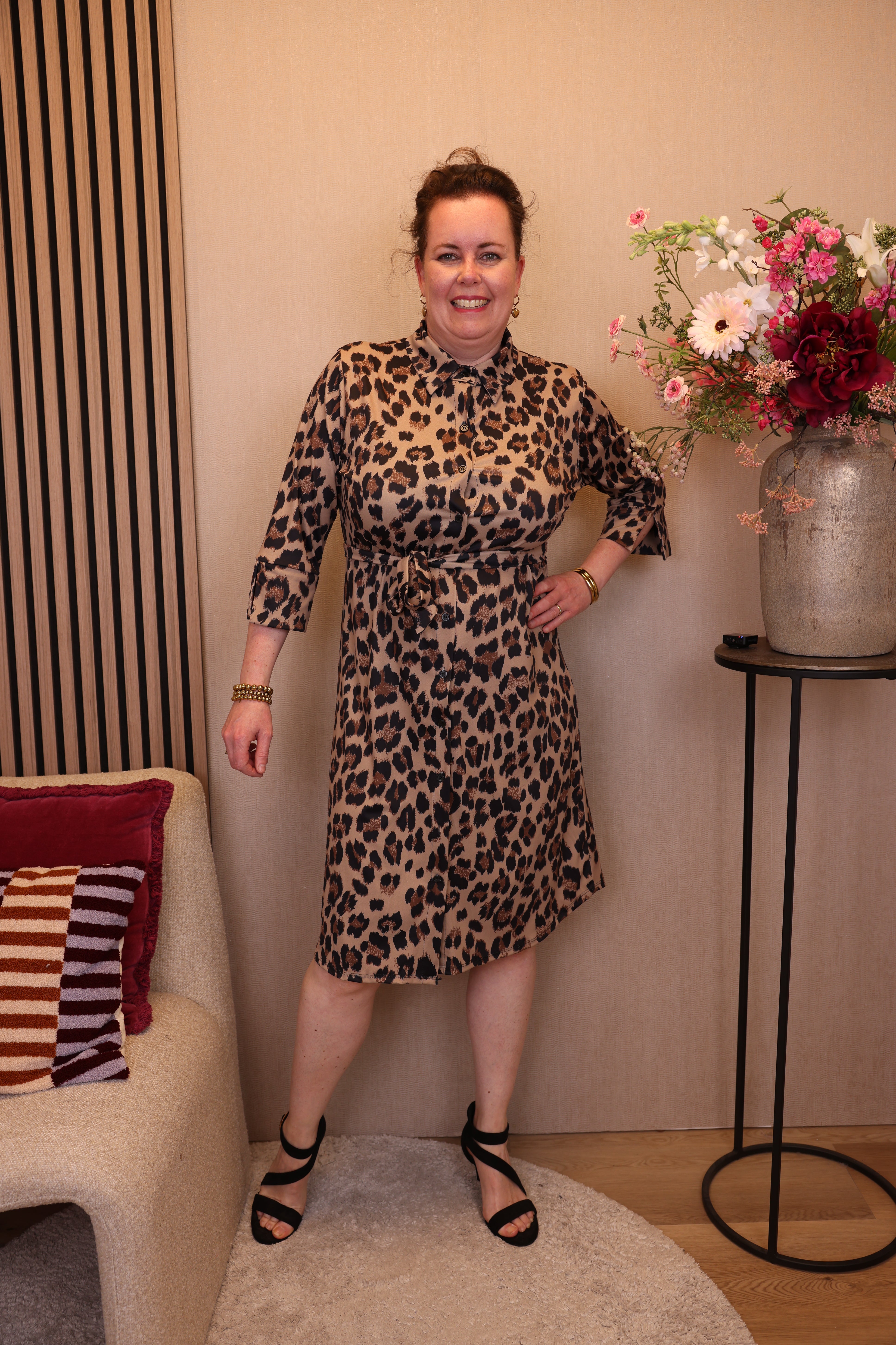 Trudy | Jurk bruin