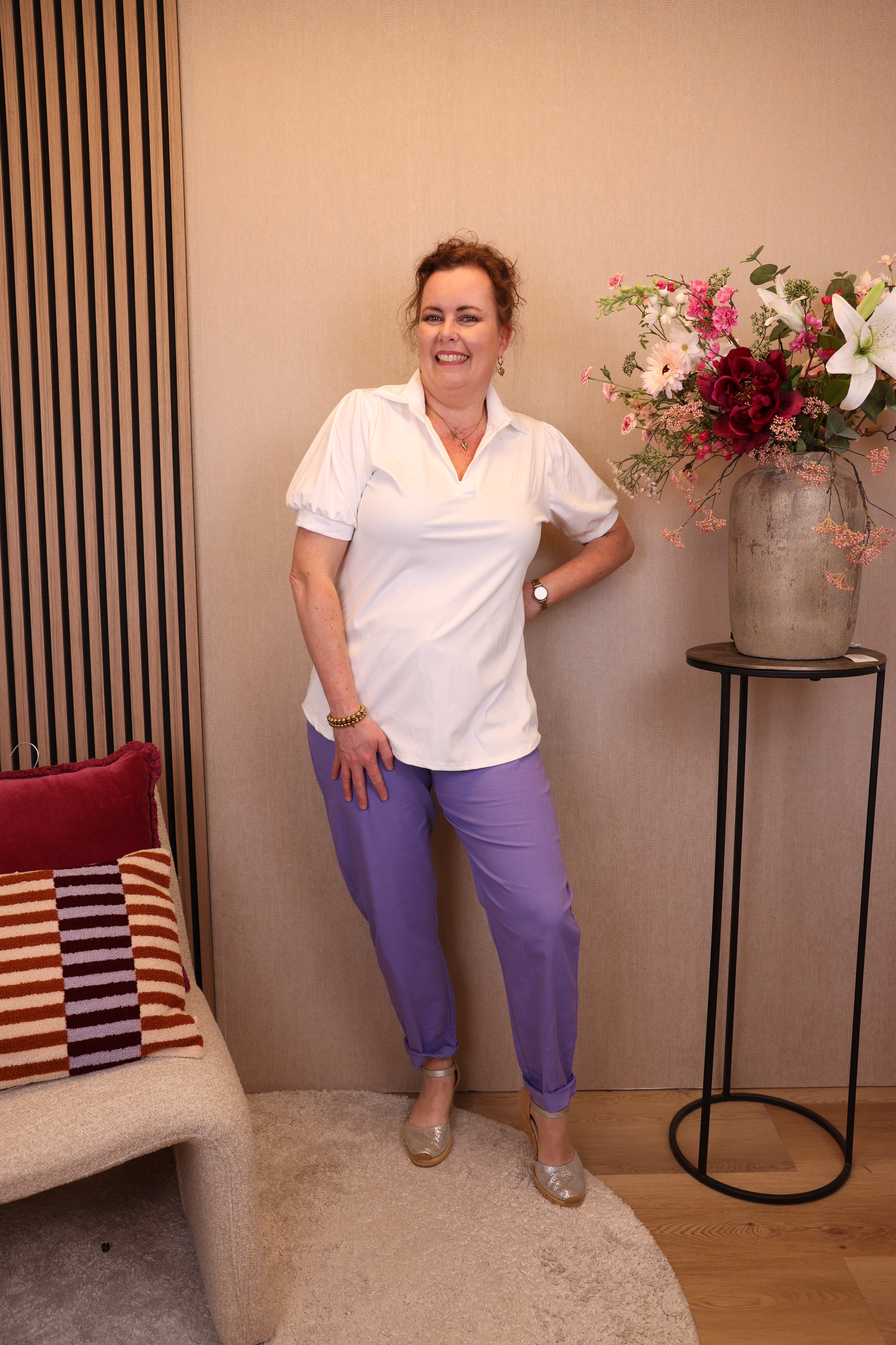 Gina | Top met kraagje wit