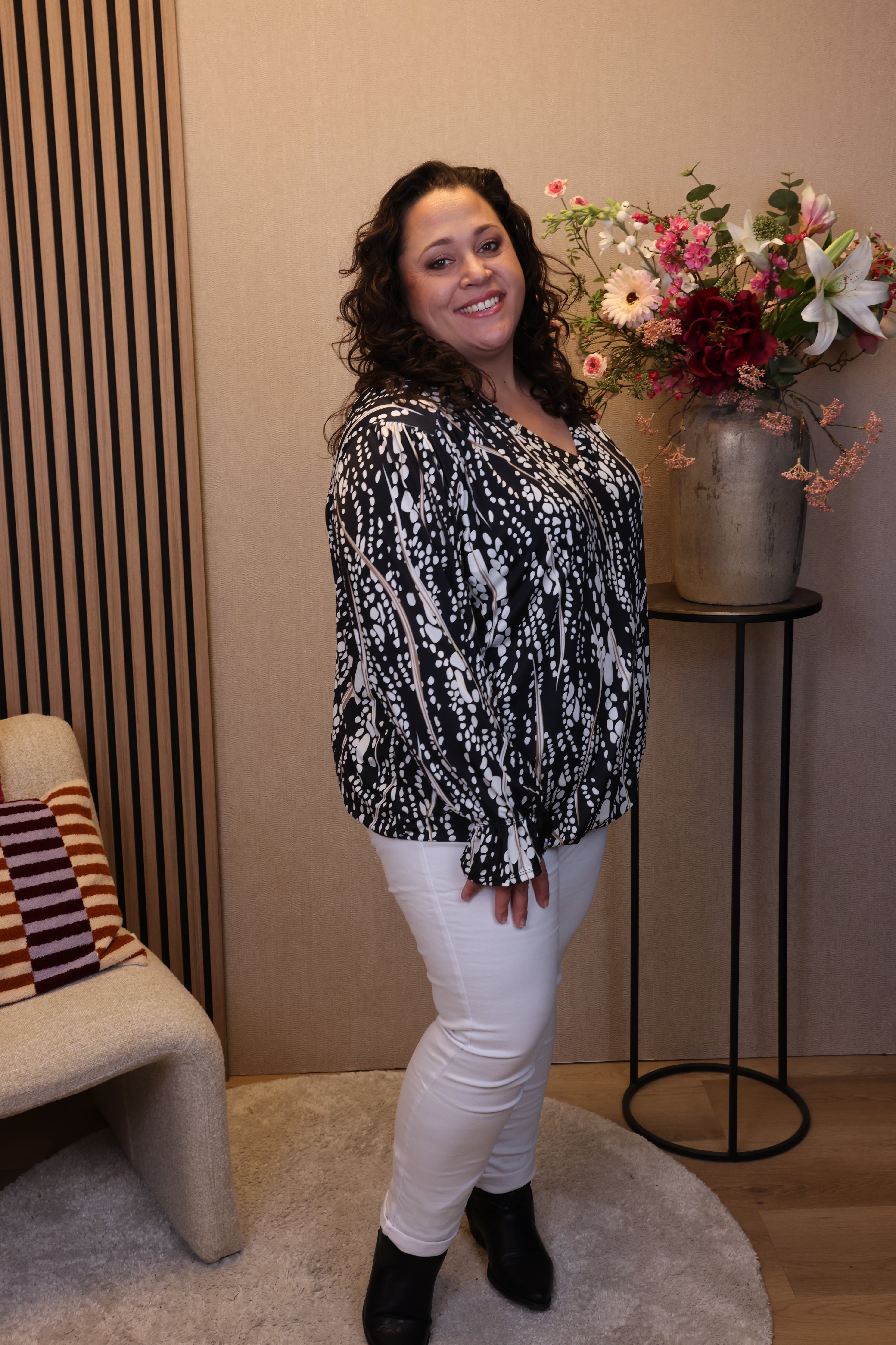 Ninthe | Ballon top zwart