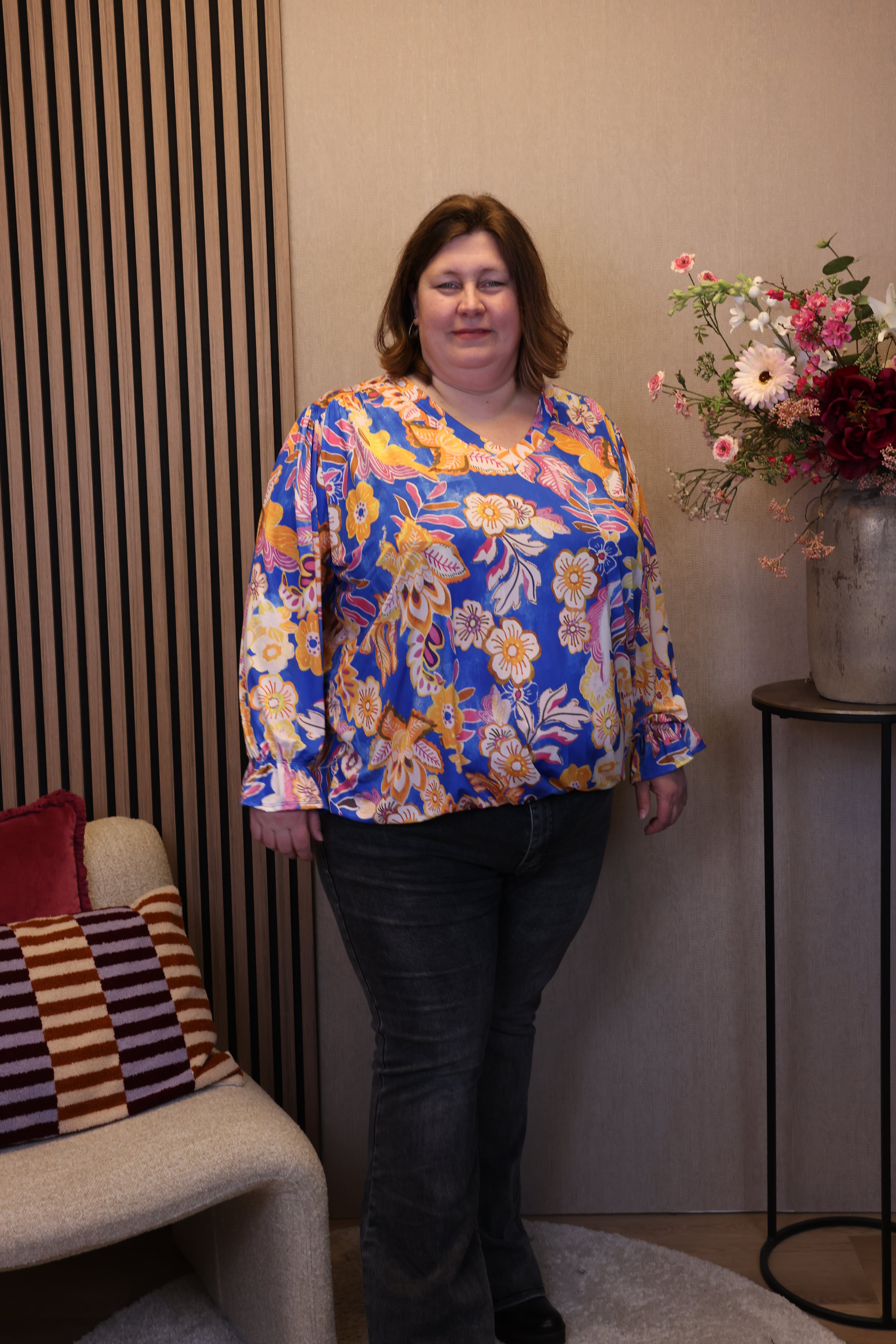 Nora | Ballon top blauw