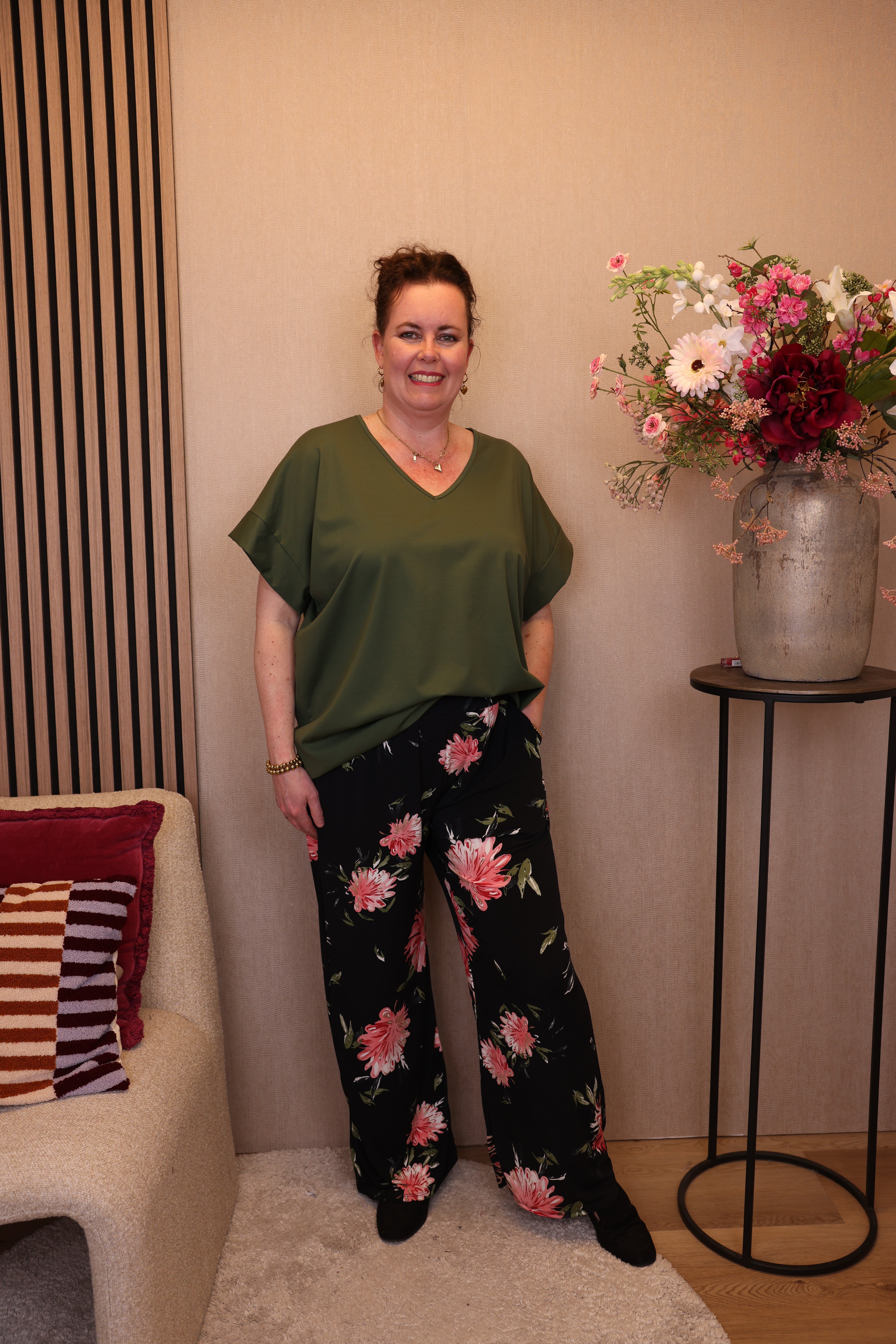 Sanne | Broek zwart met zakken