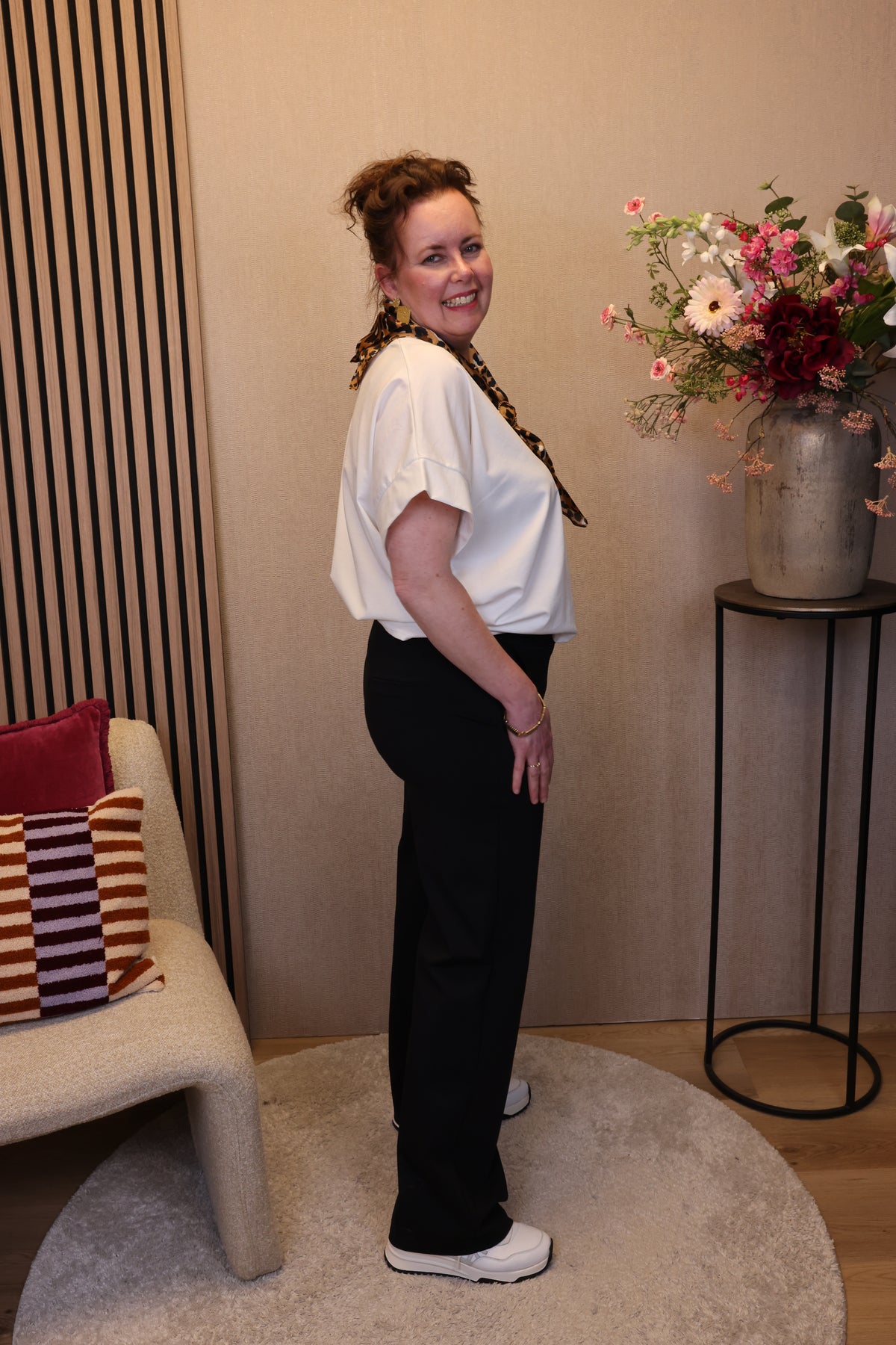 Saar | Luxe broek zwart