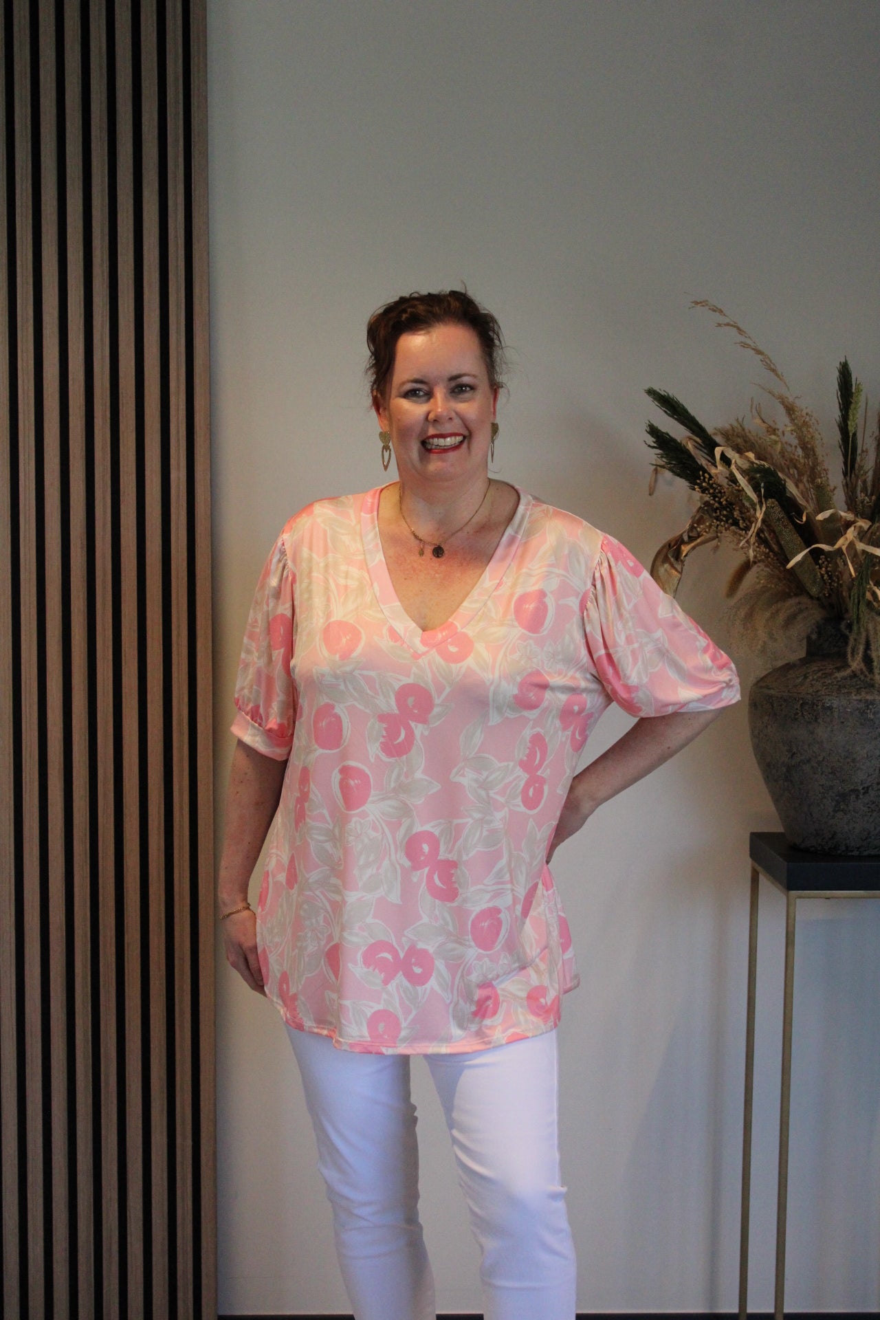 Froukje | Blouse korte mouw 40 t/m 48