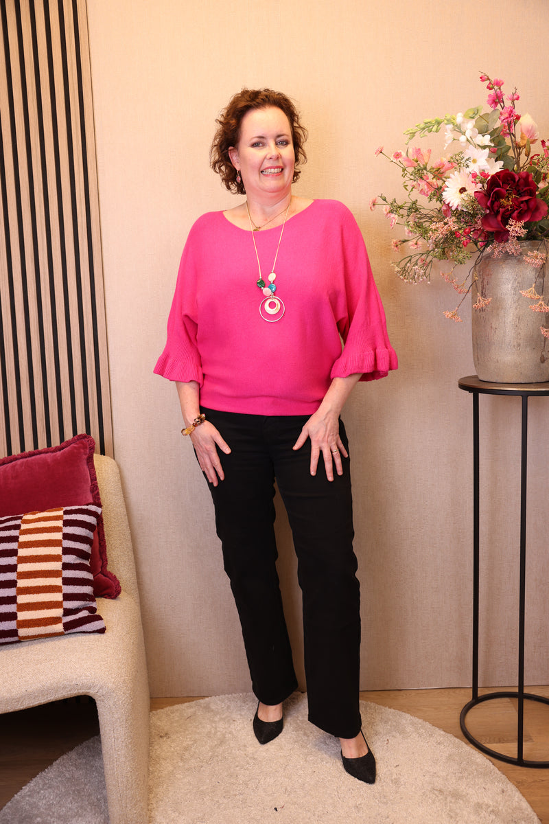Elza | Trui donker roze + gratis ketting