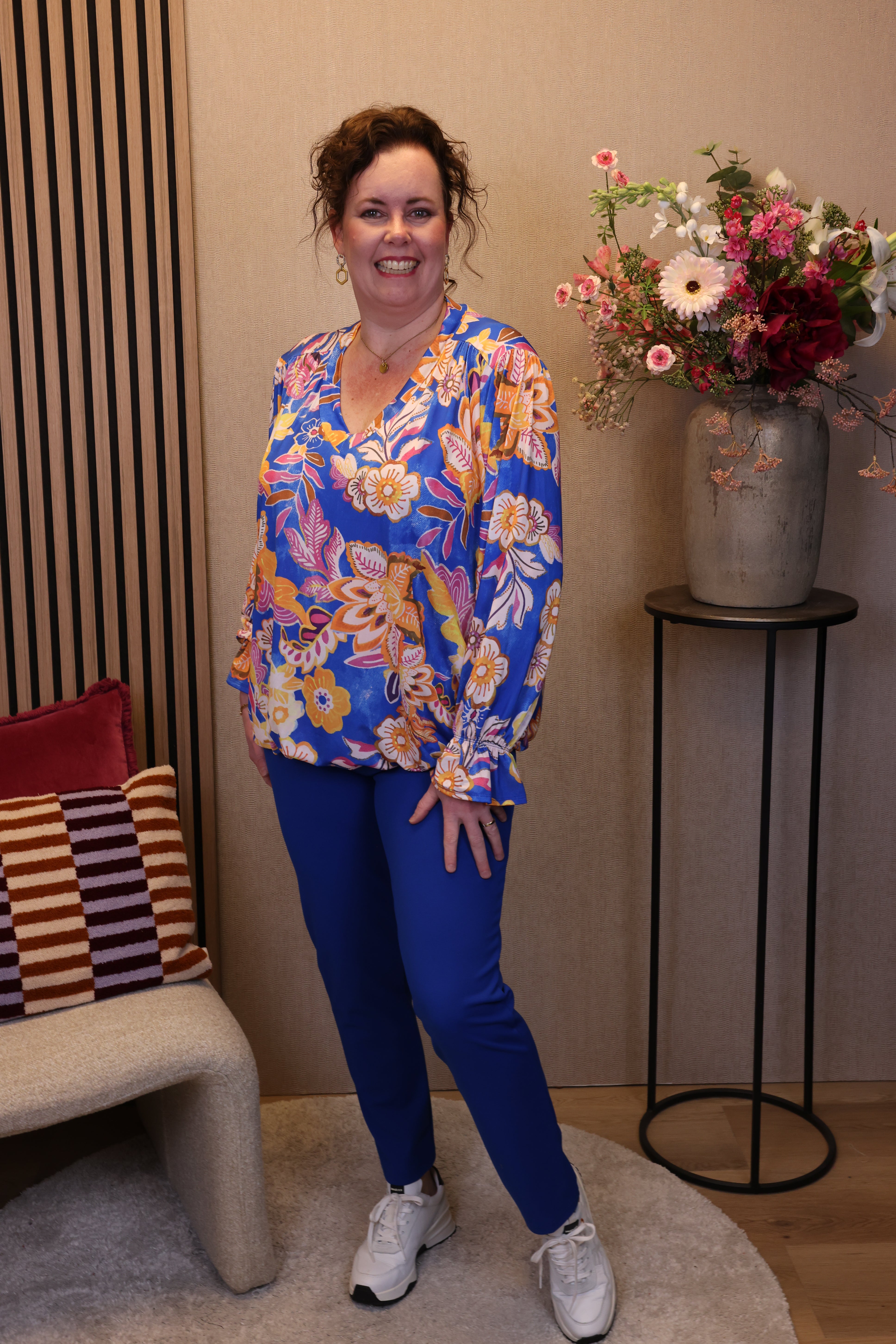 Nora | Ballon top blauw