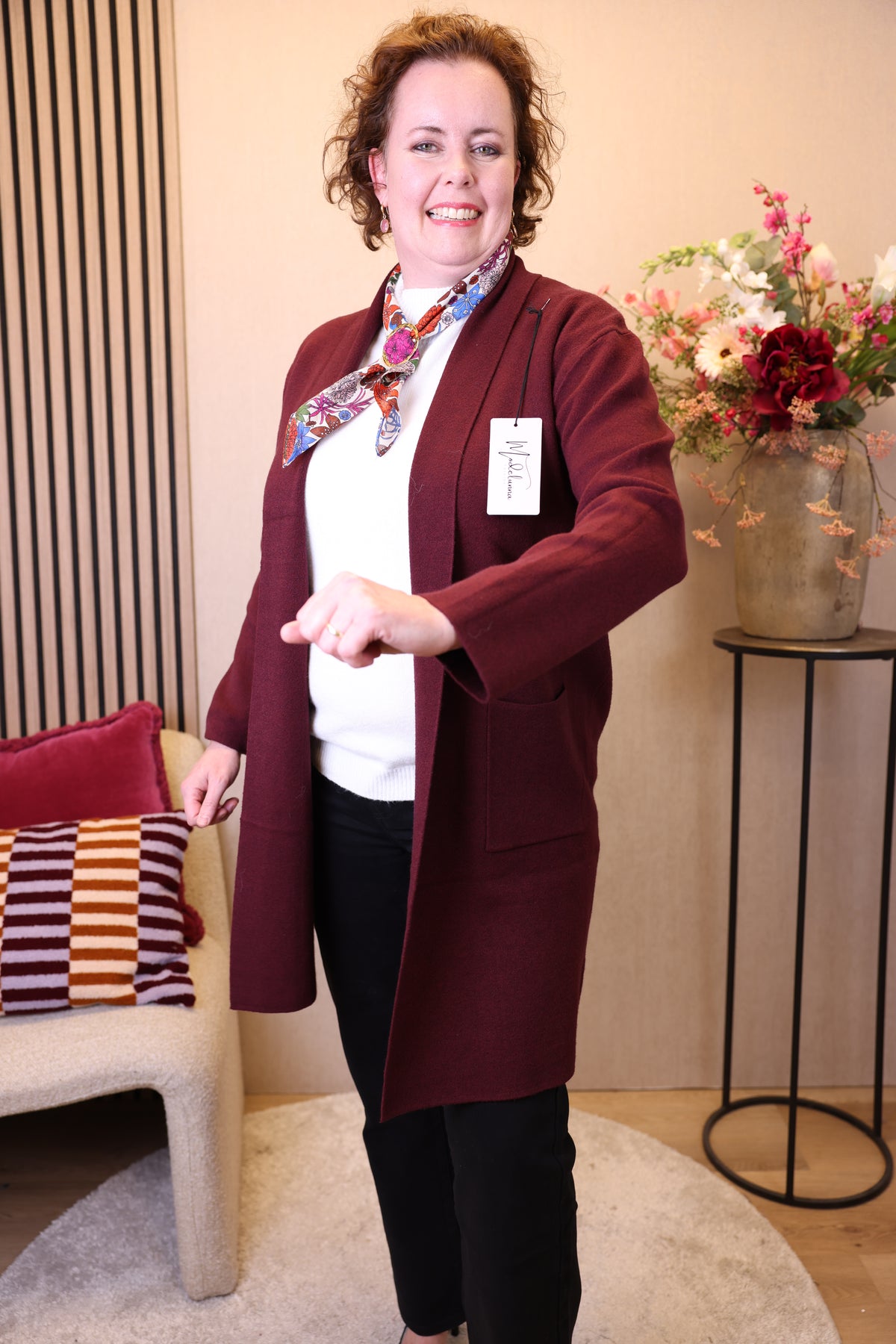 Noor | Vest bordeaux