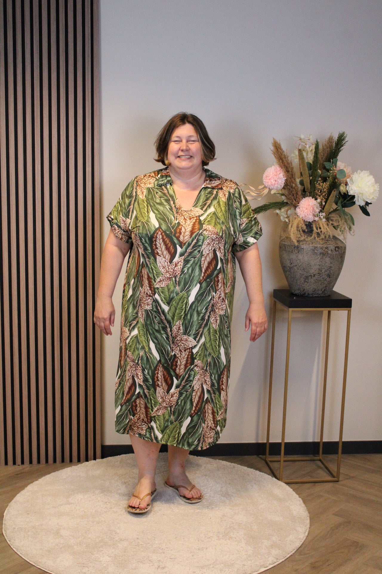 Joke | Jurk groen met kraagje