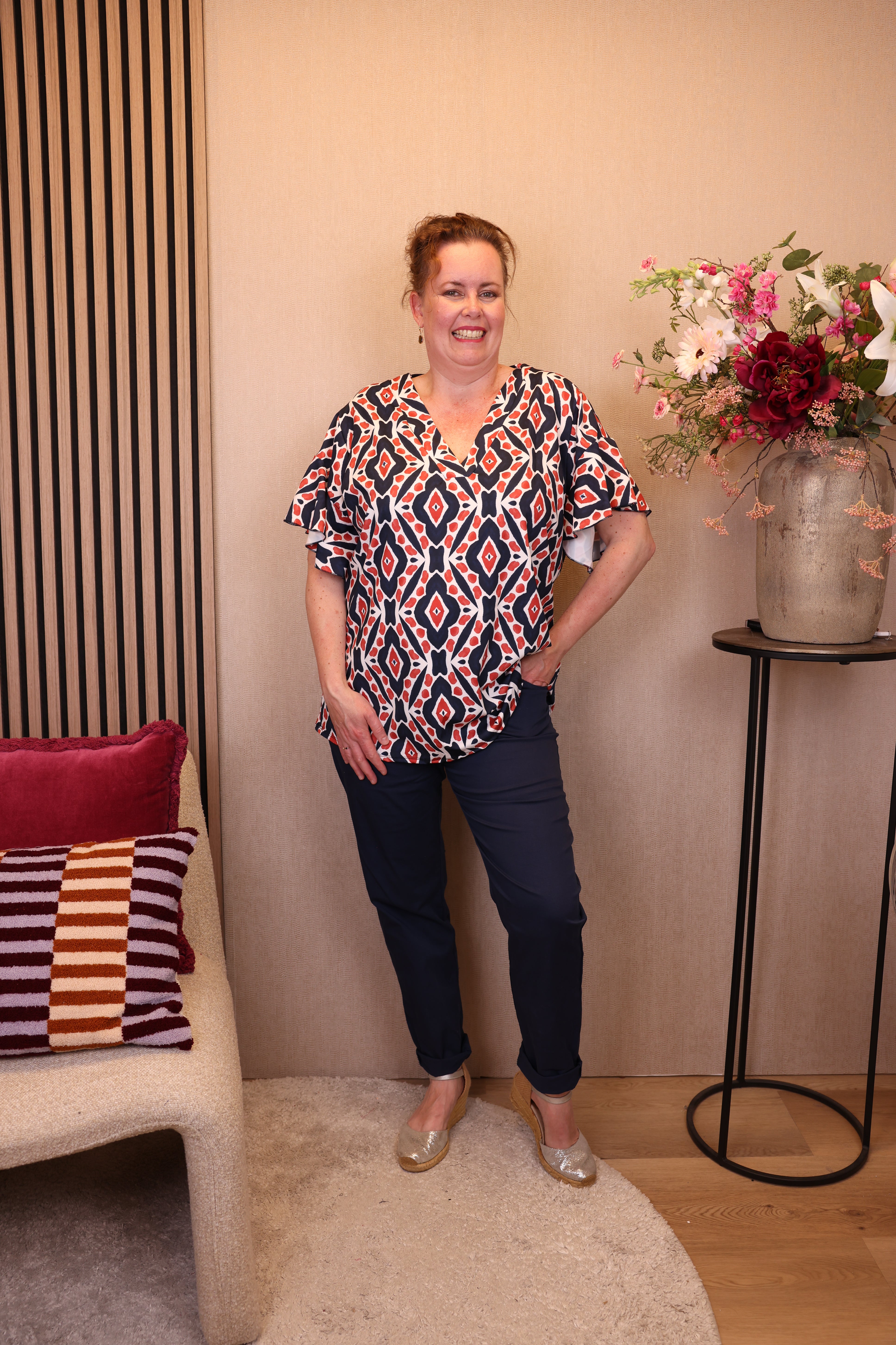 Gloria | Top blauw