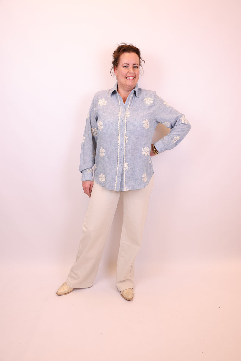 Sylvie | Blouse blauw