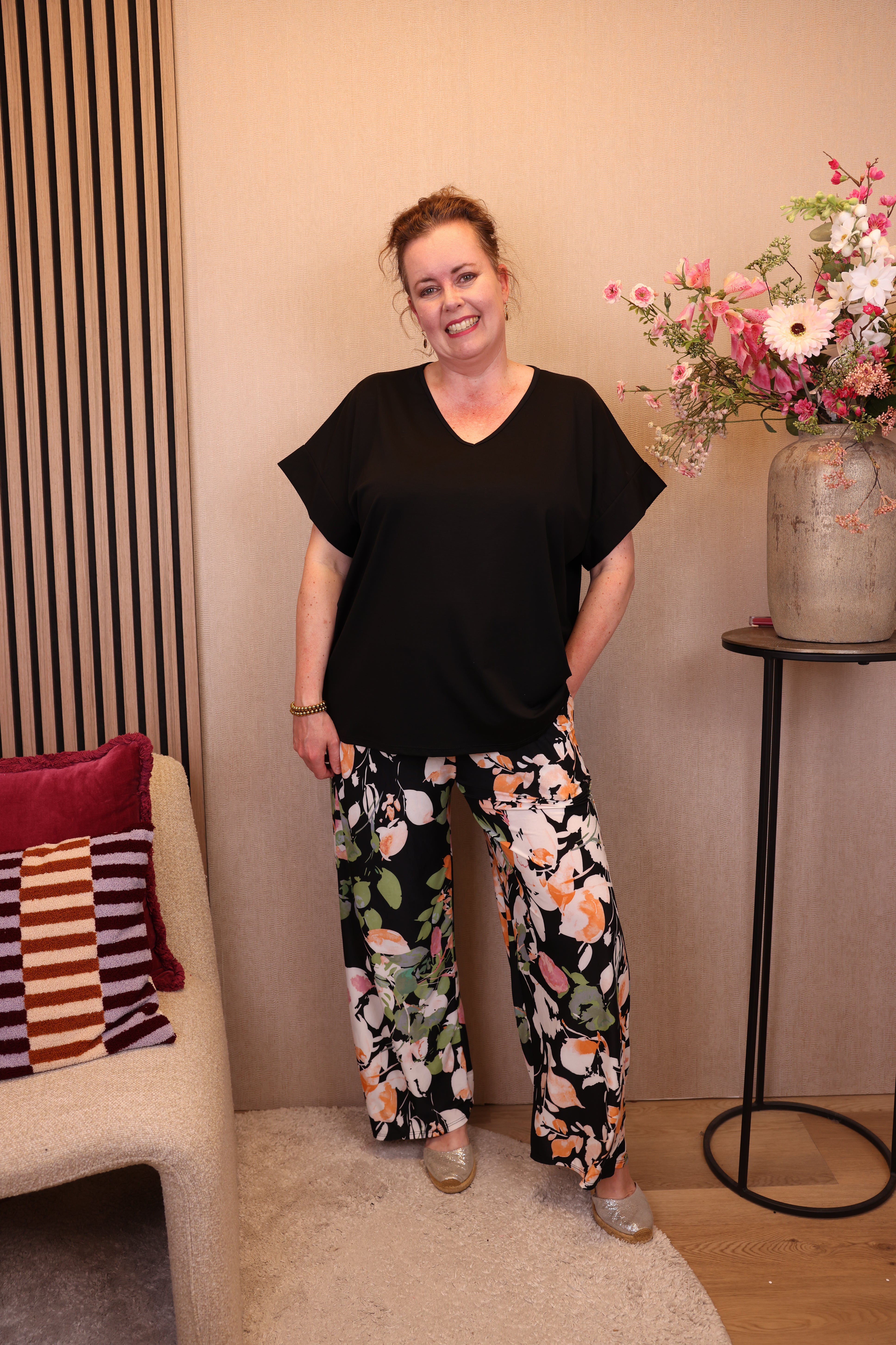 Yara | Broek zwart met zakken