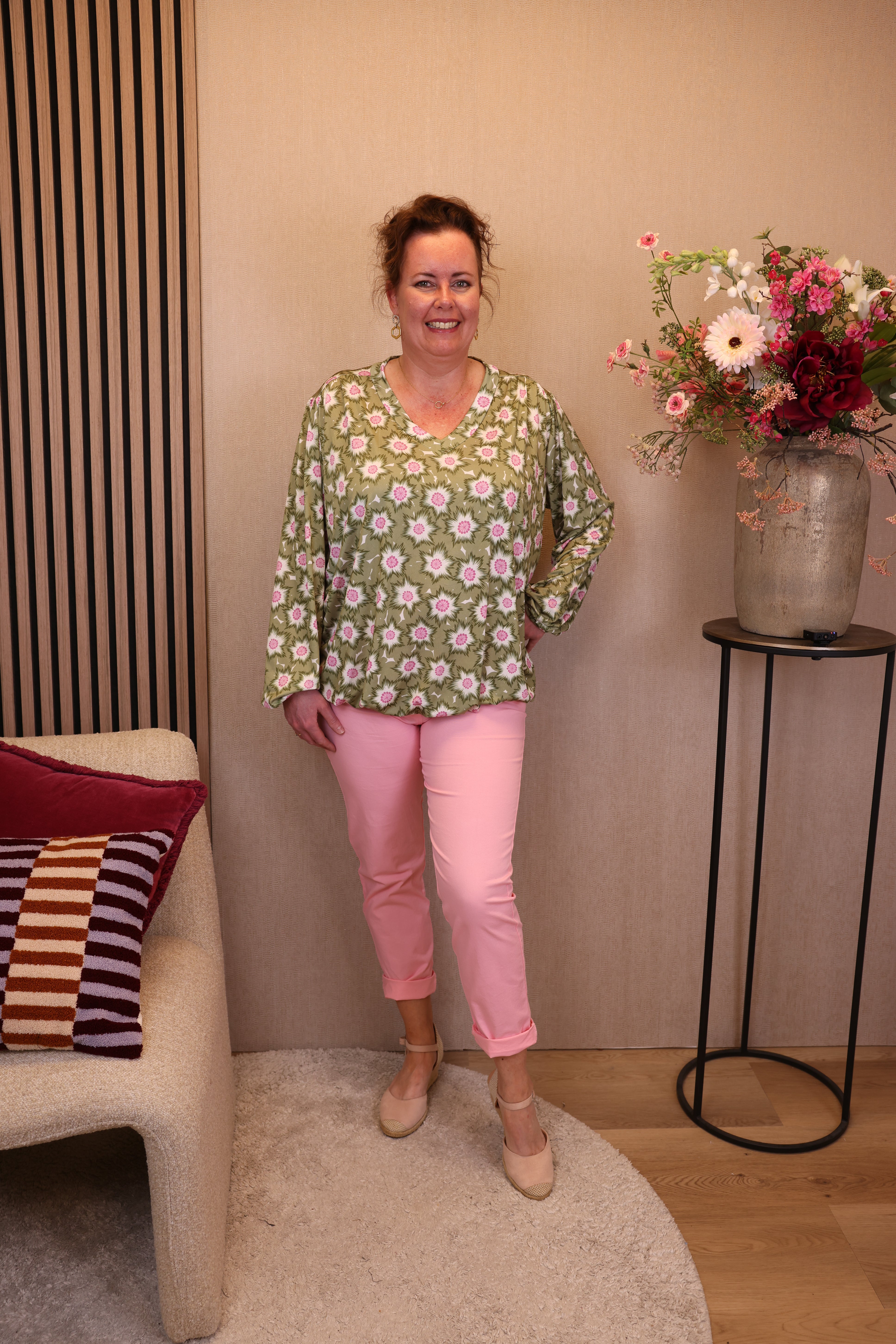 Tessa | Stretch broek roze