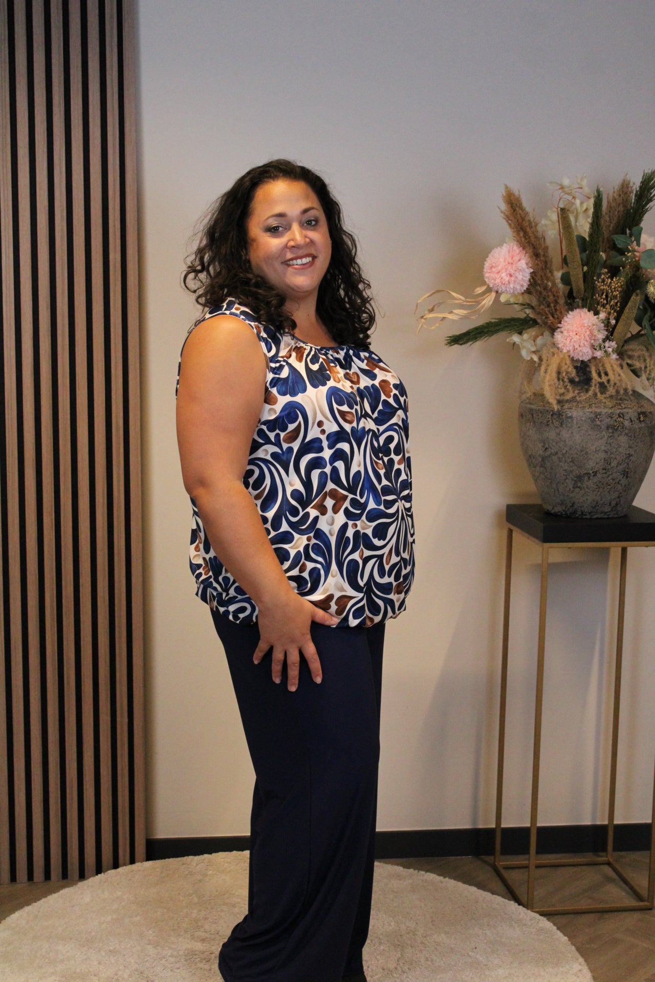 Silke | Top blauw 48 t/m 52