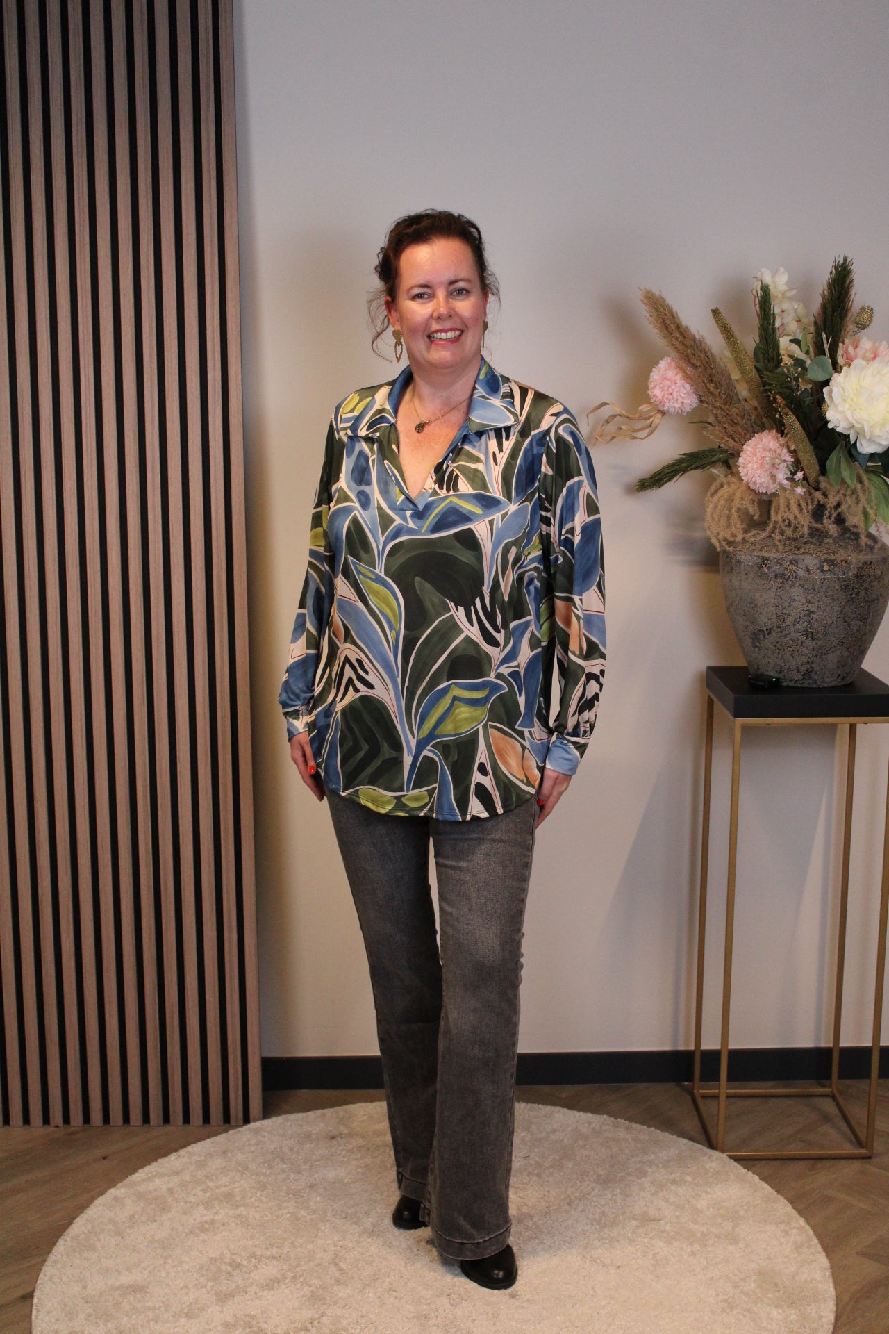 Nikita | Blouse groen met kraagje