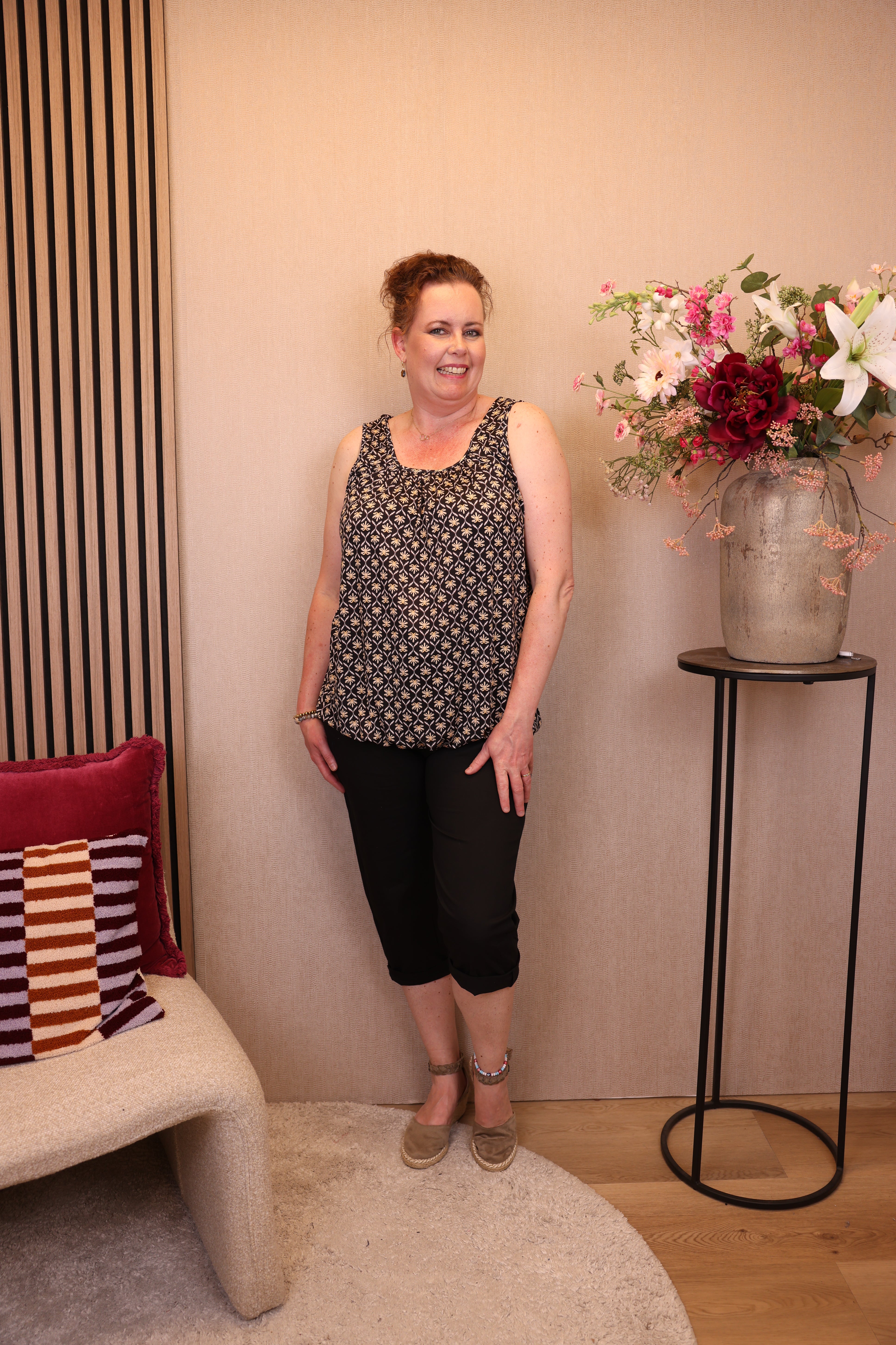 Dana | Ballon top zwart