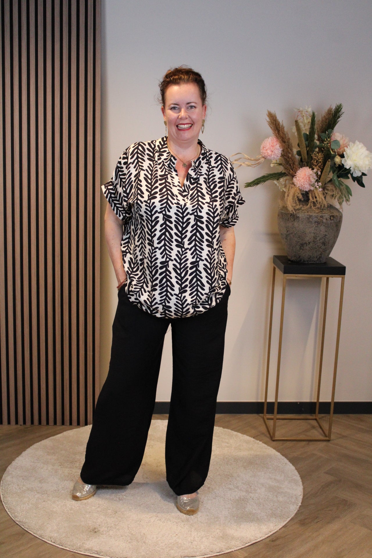 Eva | Top zwart viscose