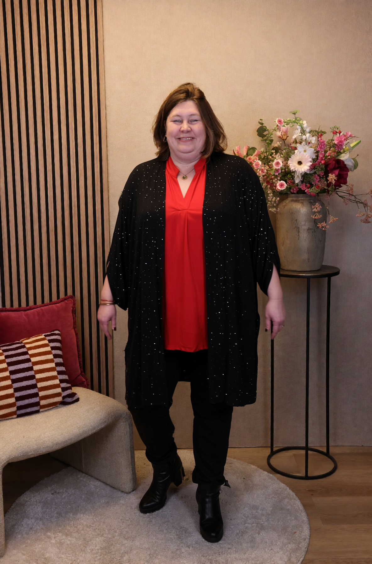 Lauren | Glitter vest zwart