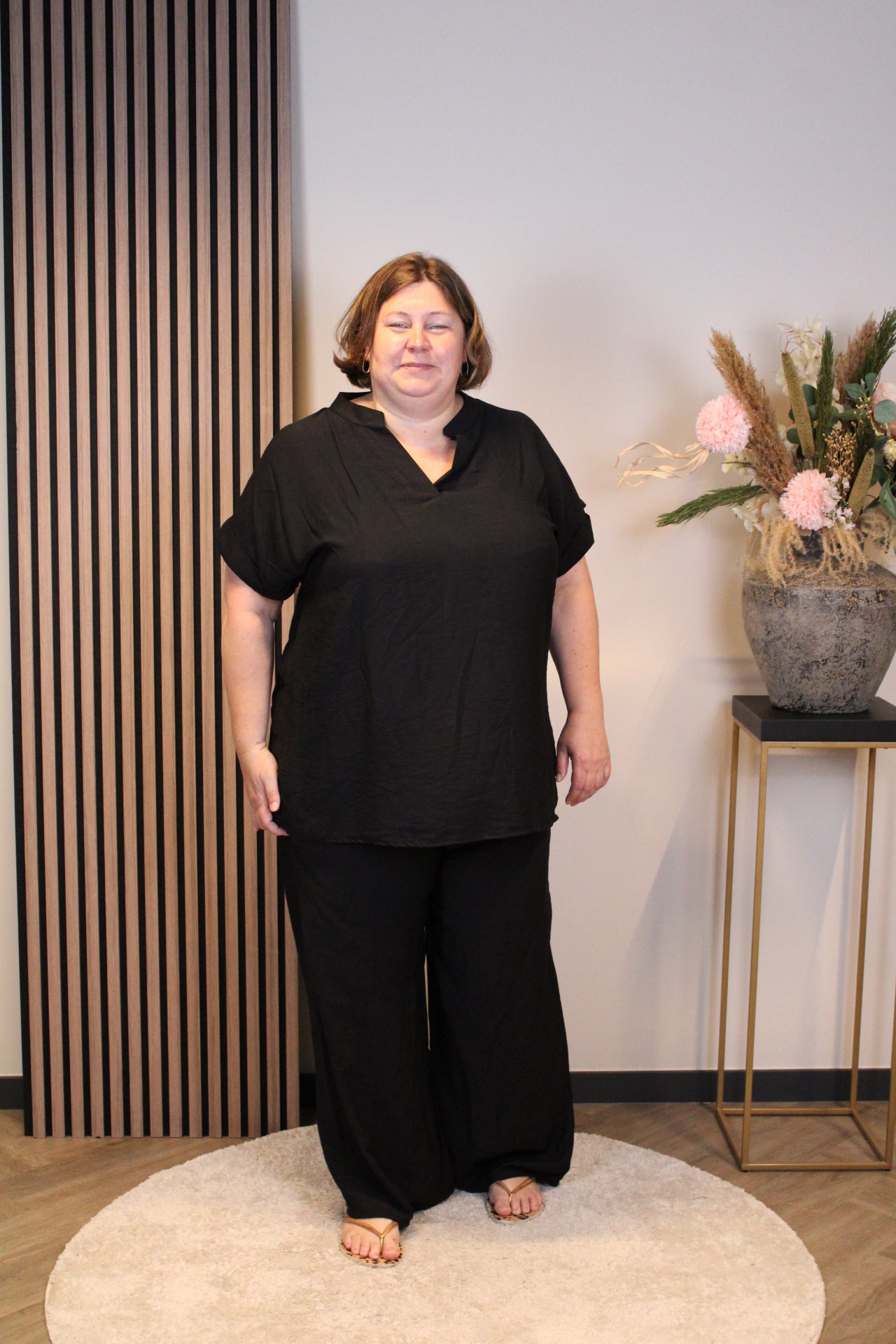 Naomi | Broek zwart viscose