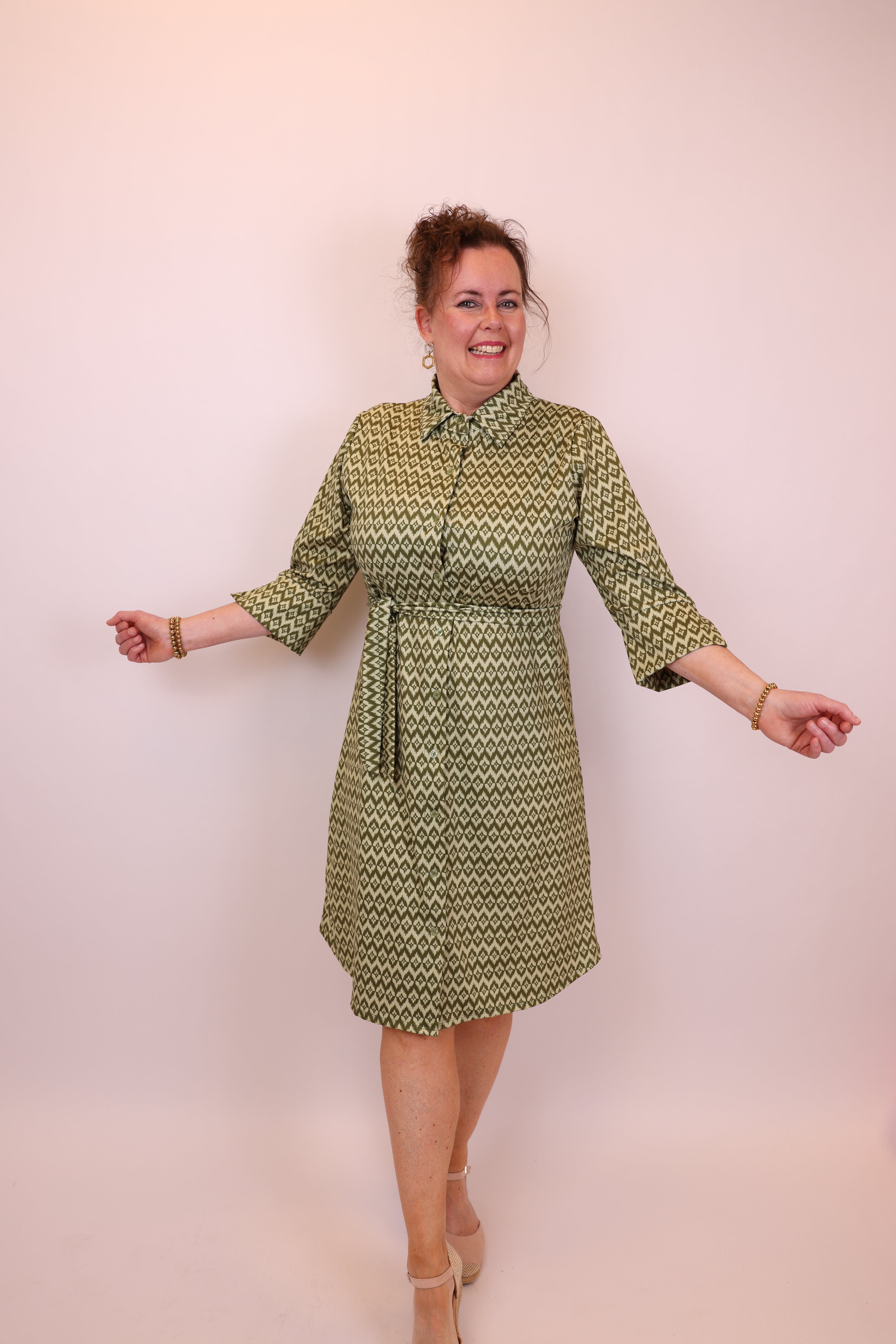 Jomi | Jurk groen