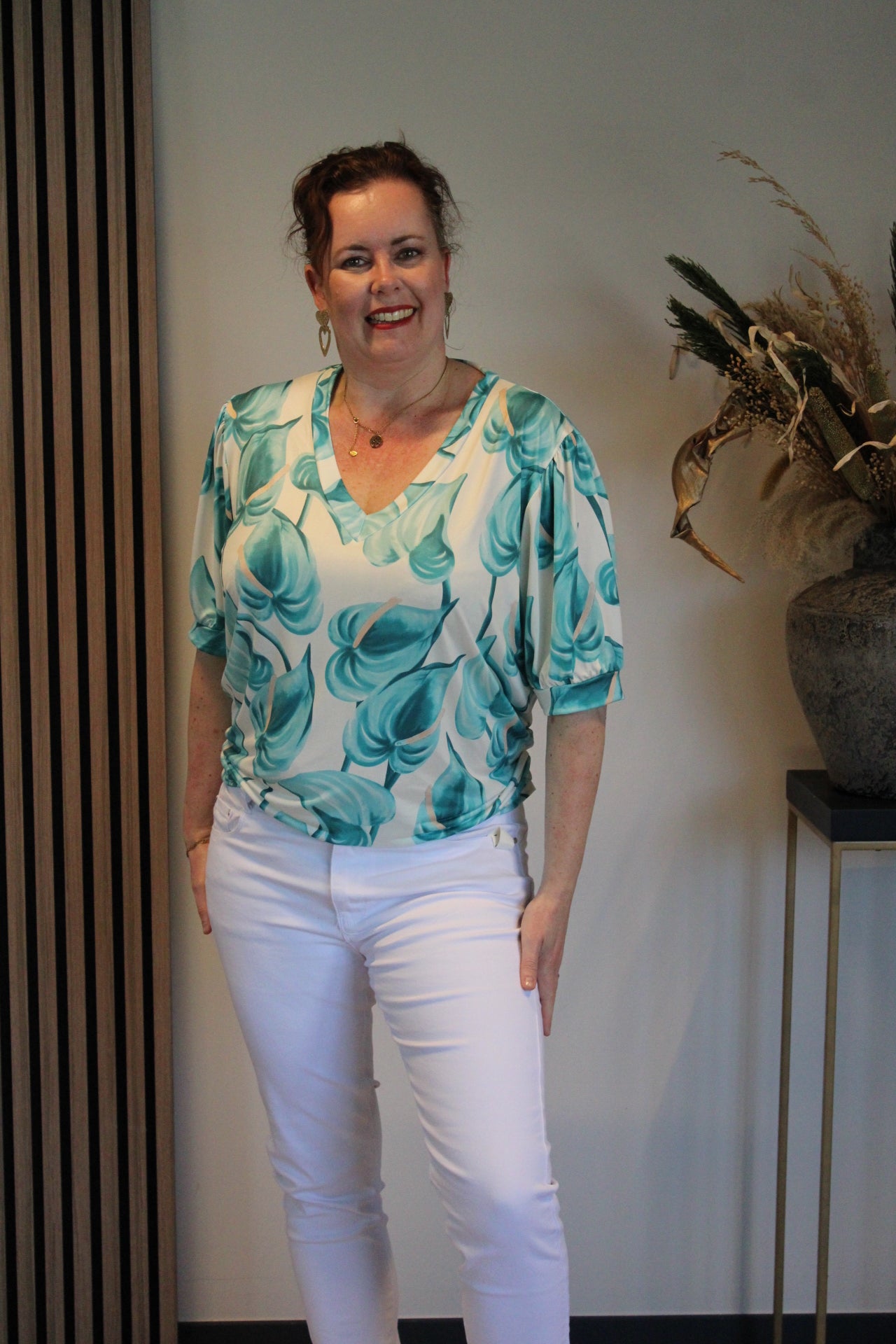 Floortje | Blouse korte mouw 40 t/m 48