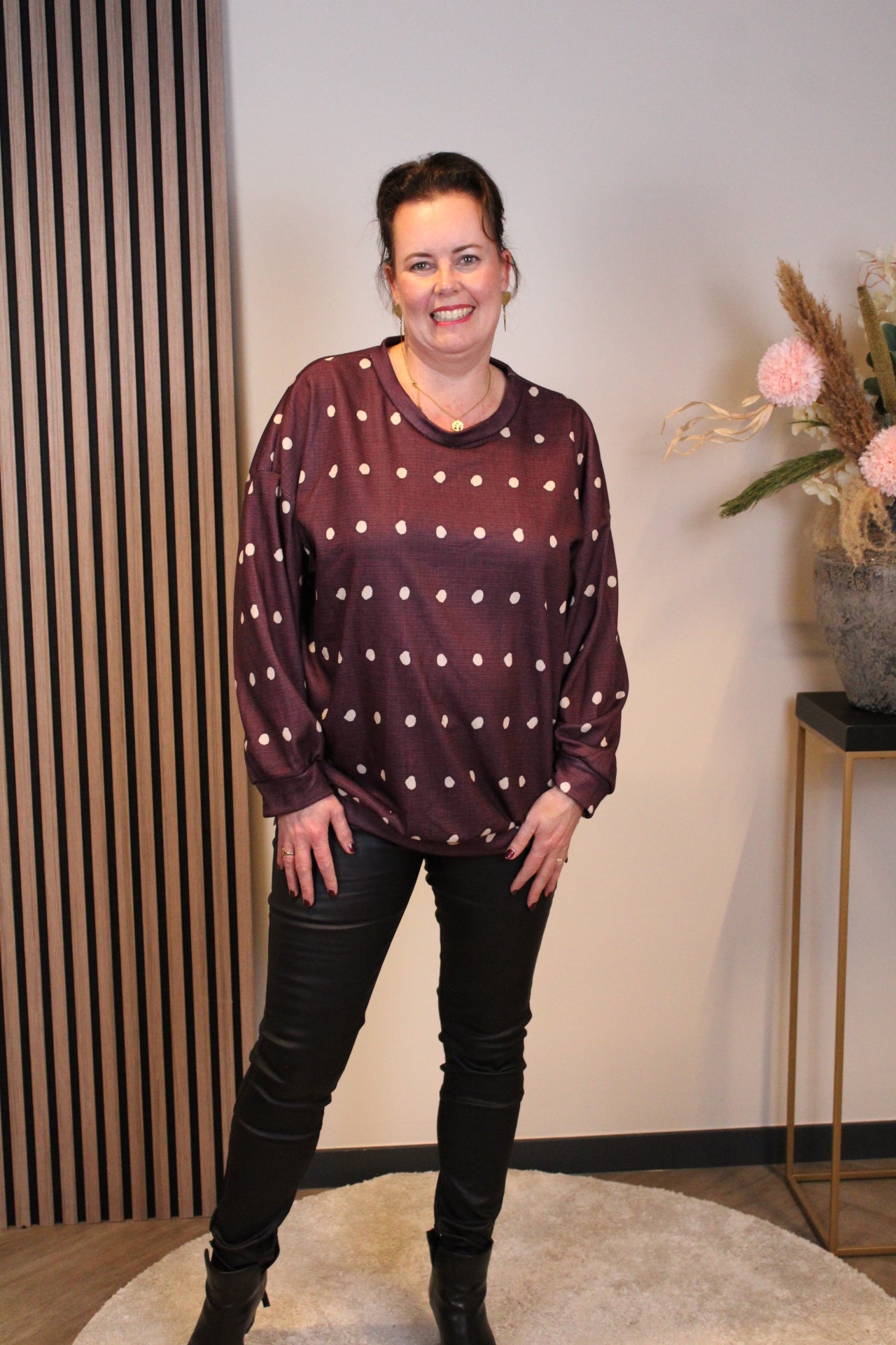 Lena | Trui bordeaux