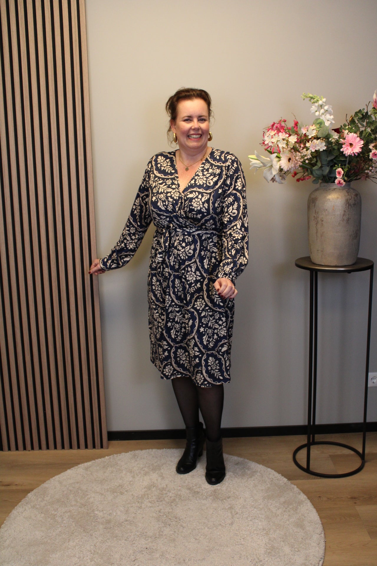 Sofia | Jurk blauw kort 38 t/m 44