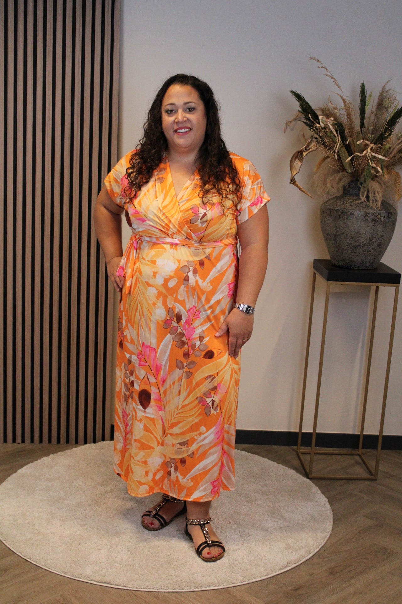 Annebel | Jurk oranje 46 t/m 50