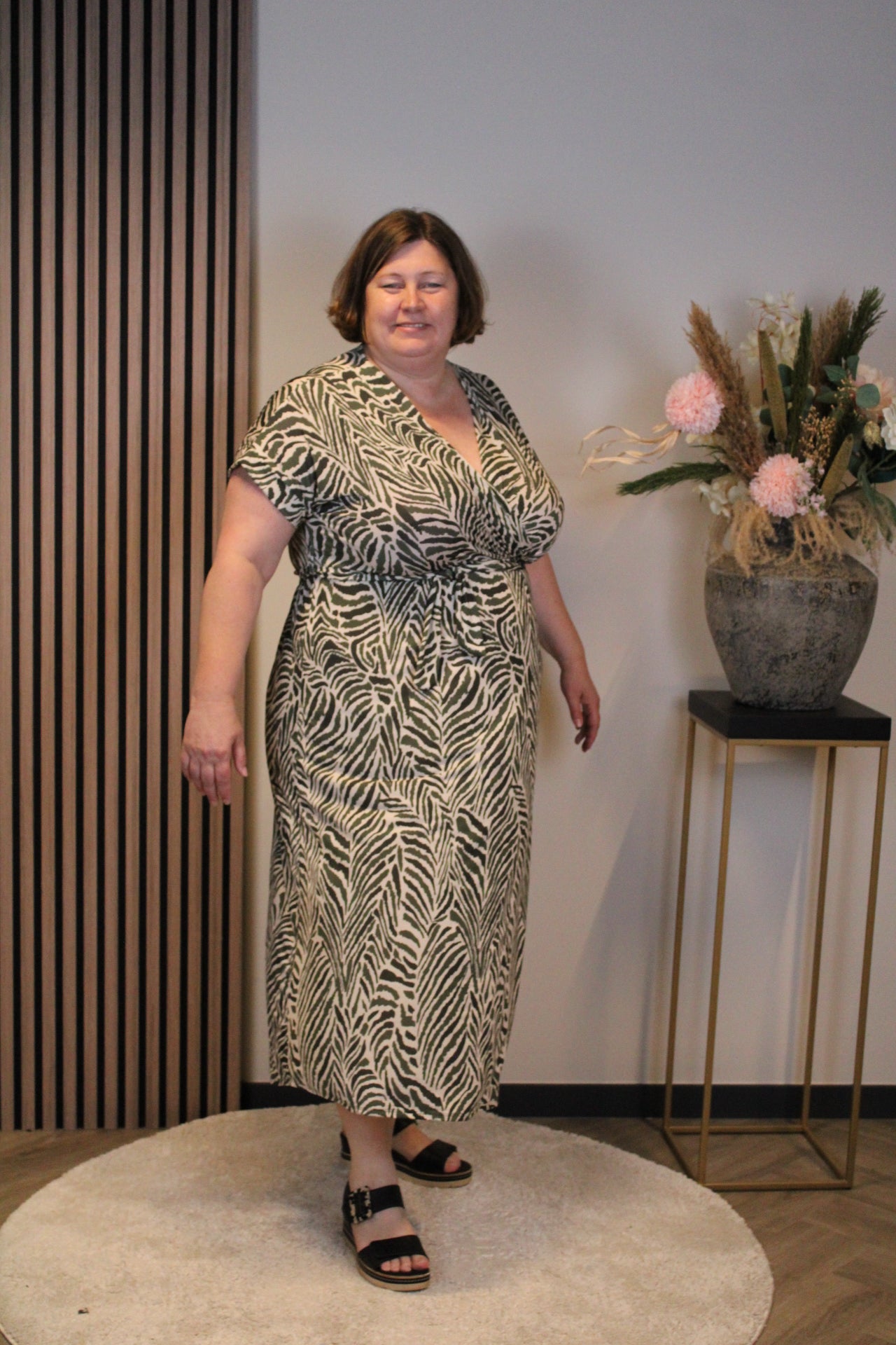 Sylvia | Jurk groen 50 t/m 54