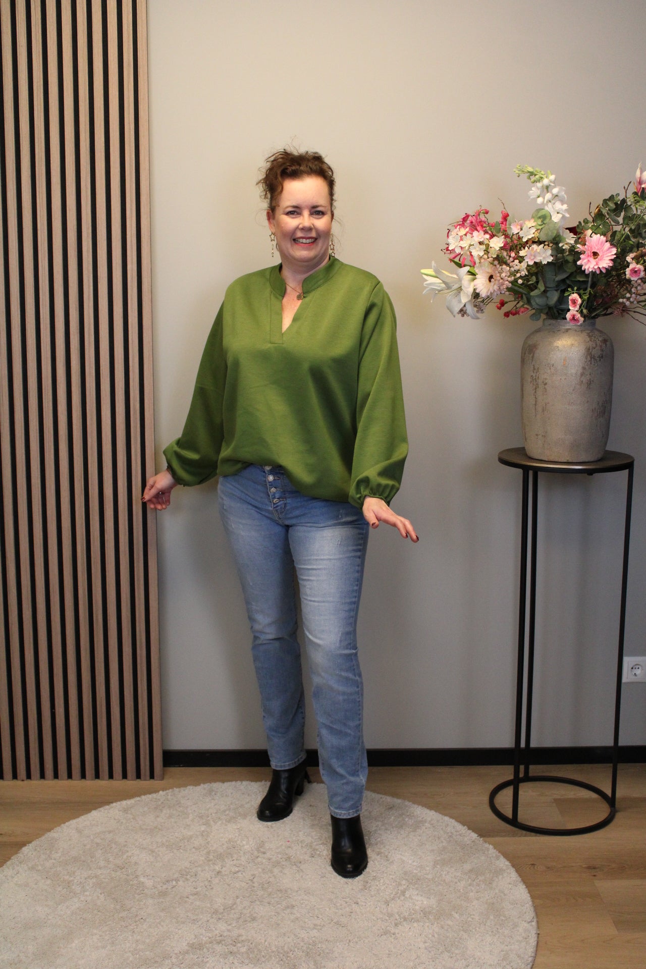 Mae | trui appel groen 46 t/m 50