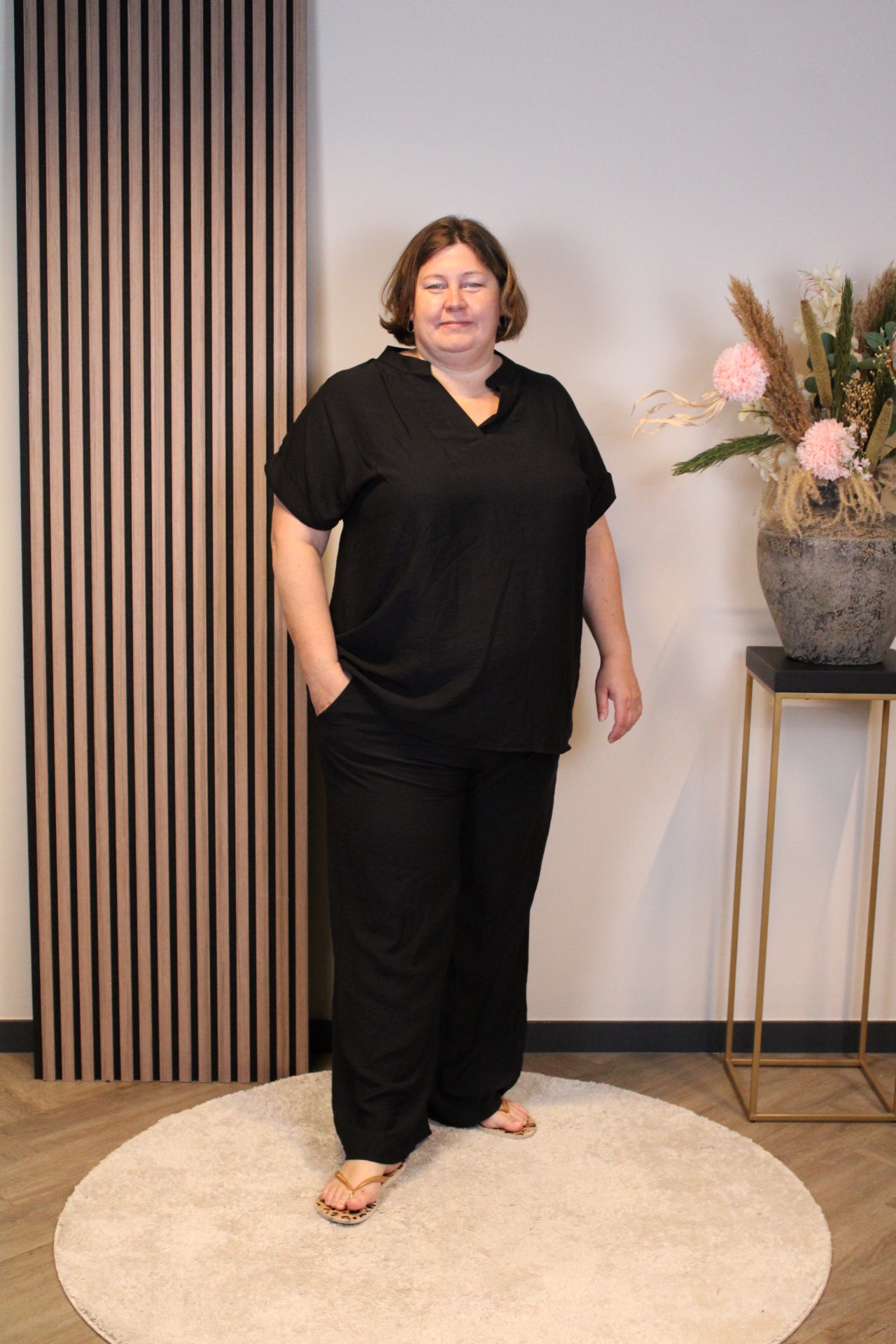 Naomi | Broek zwart viscose