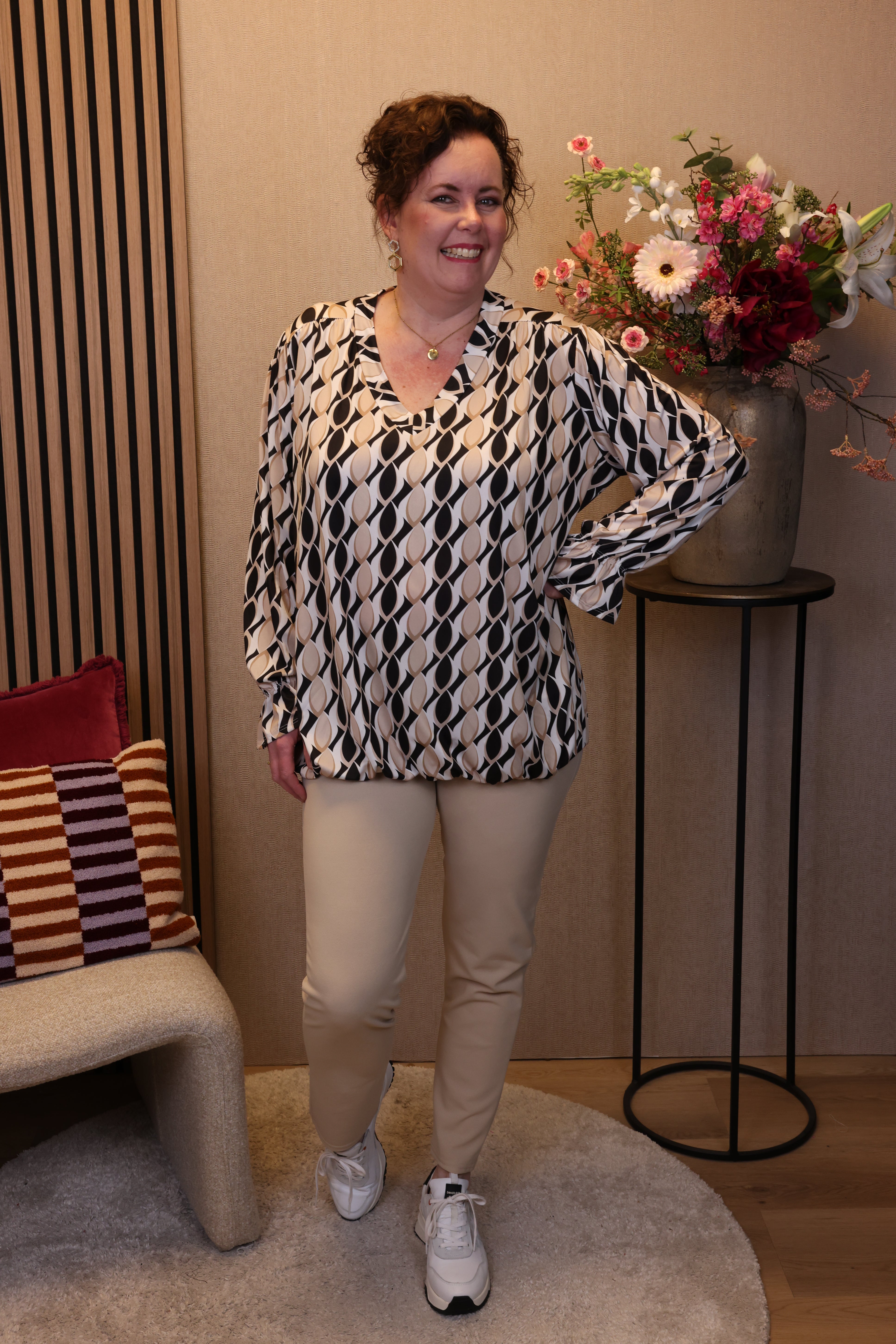 Lente | Ballon top zwart