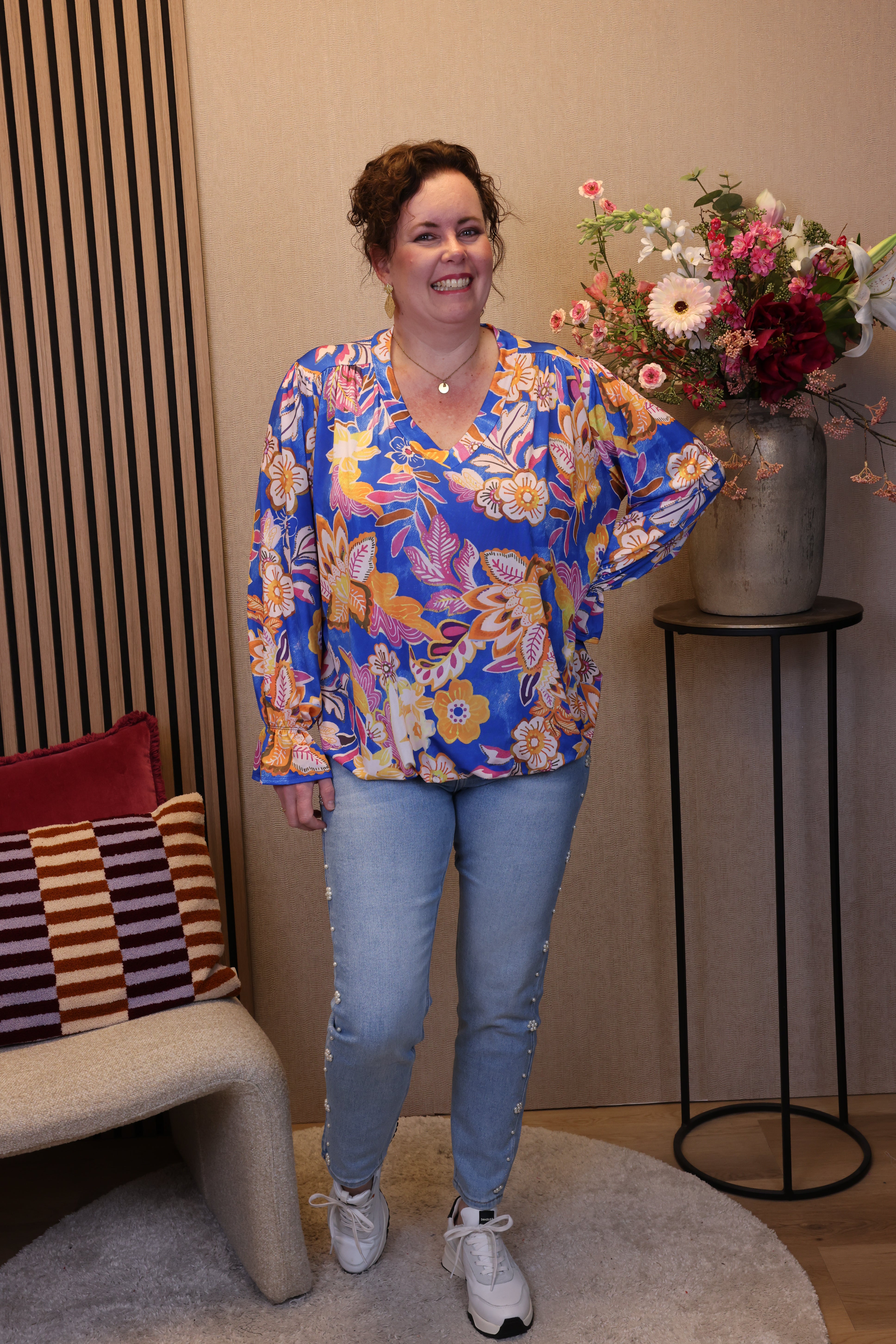 Nora | Ballon top blauw