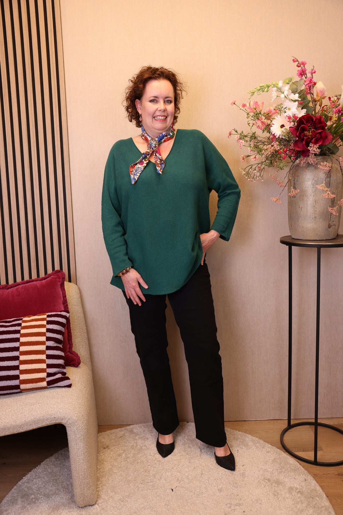 Lara | Trui donker groen