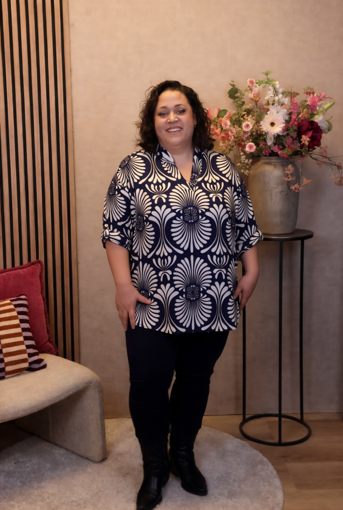 Renske | Blouse blauw
