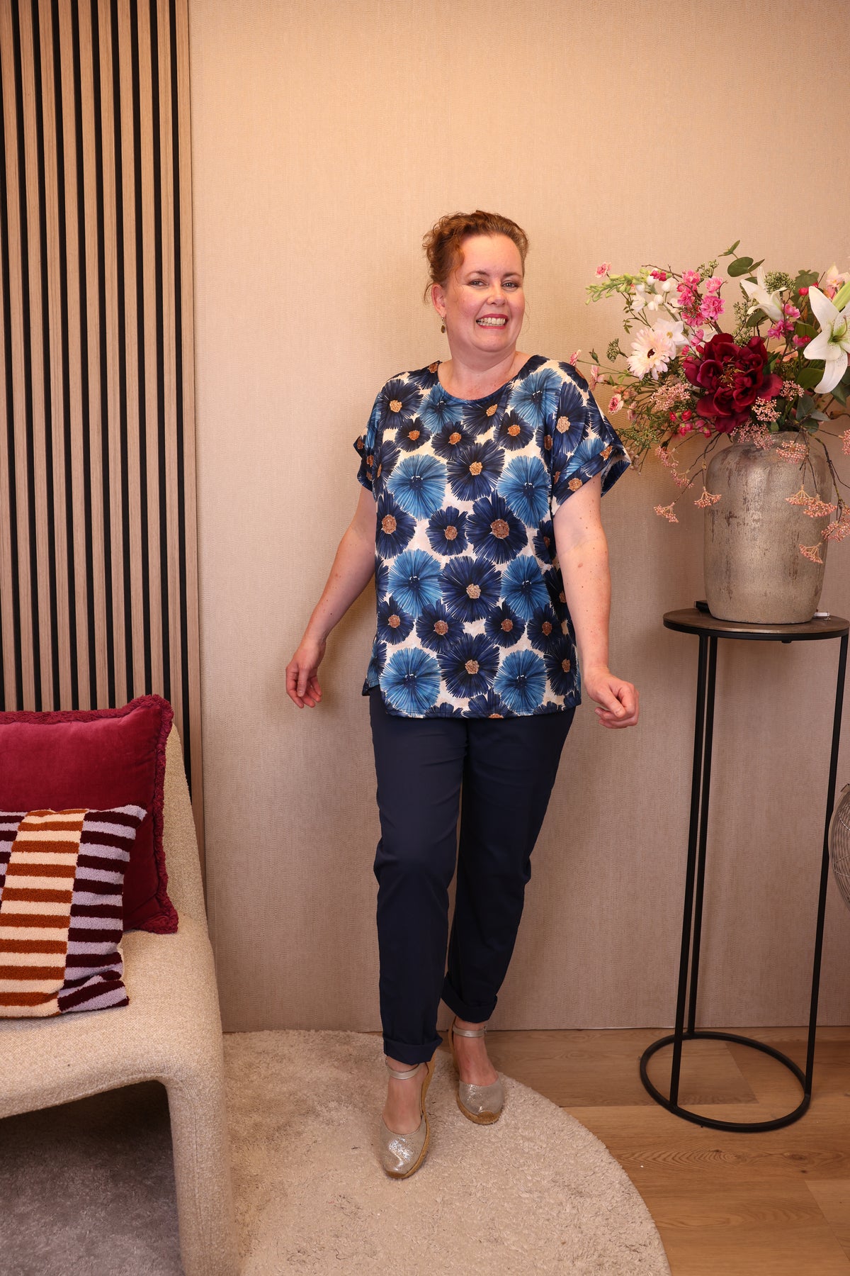Viena | Top blauw viscose