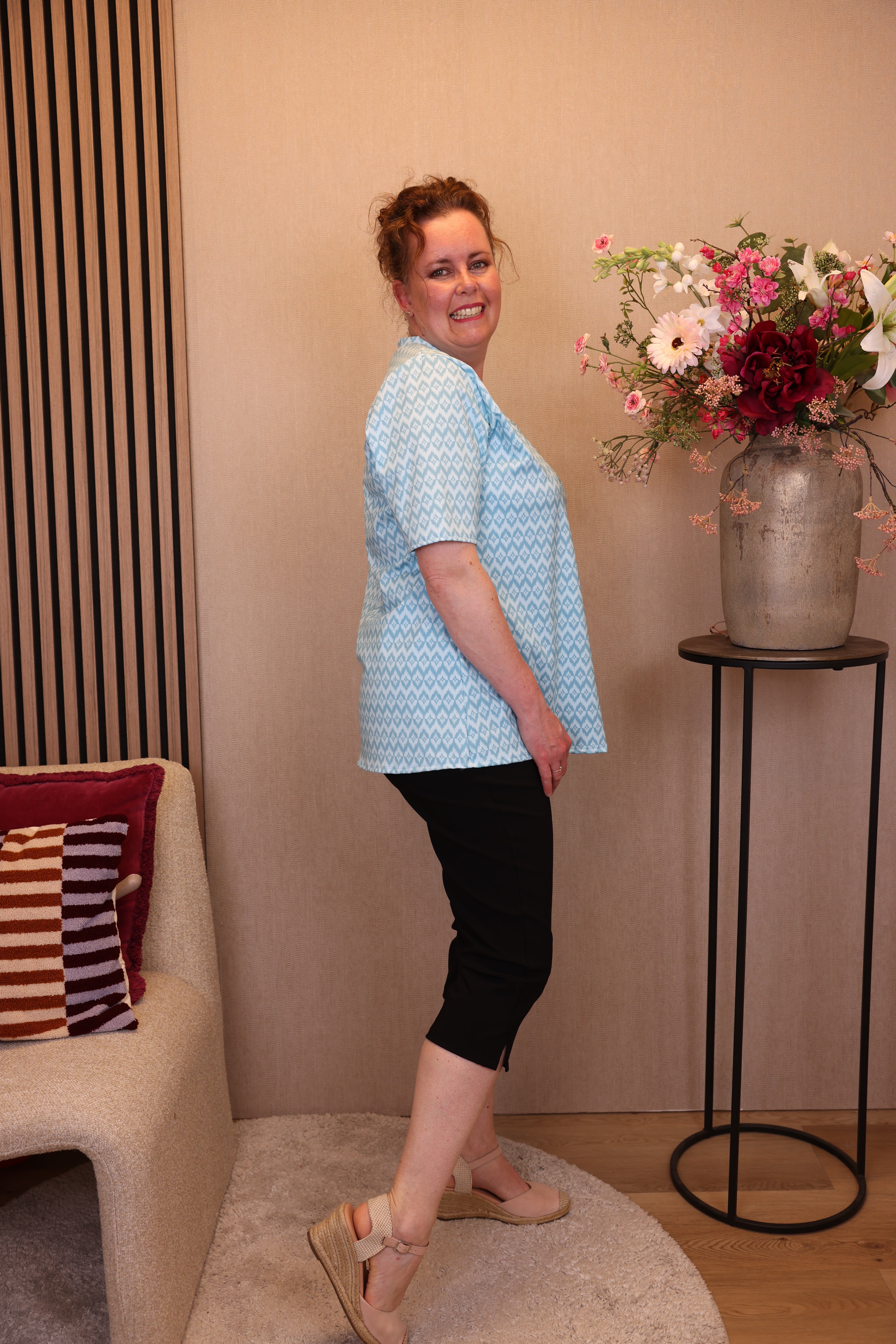 Jasmijn | Broek kort zwart viscose