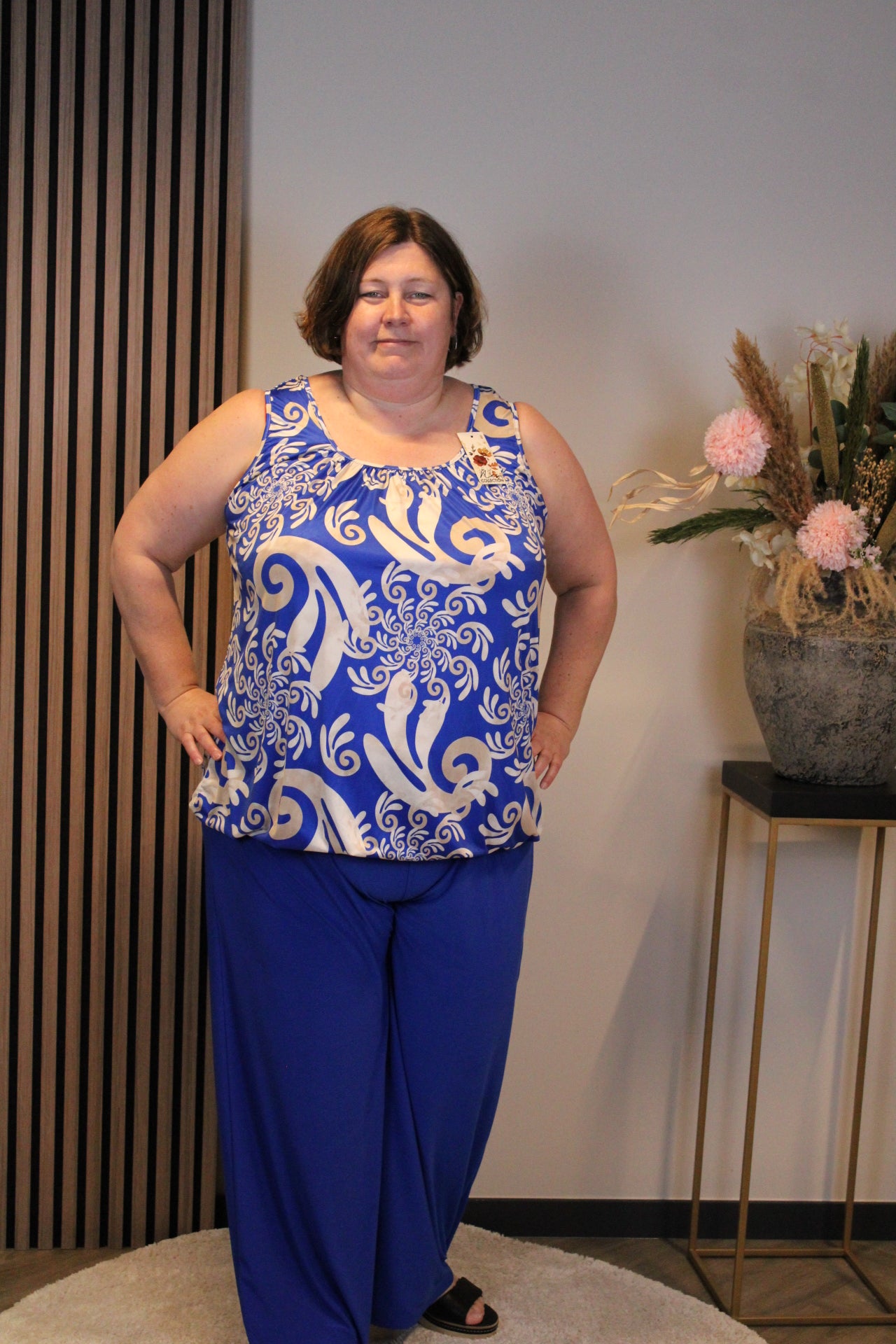 Sam | top blauw 52 t/m 58