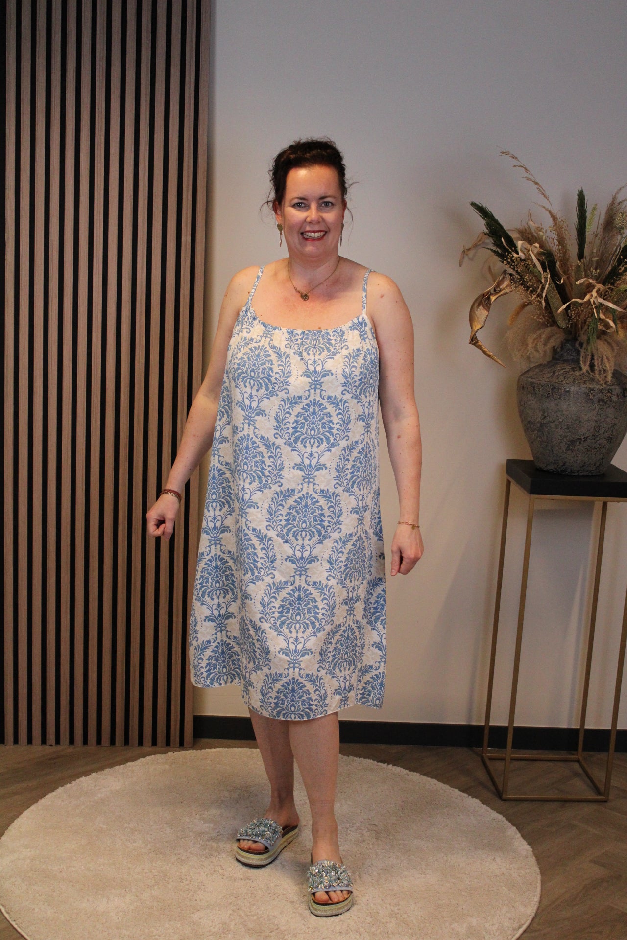 Olivia | Jurk blauw 38 t/m 46