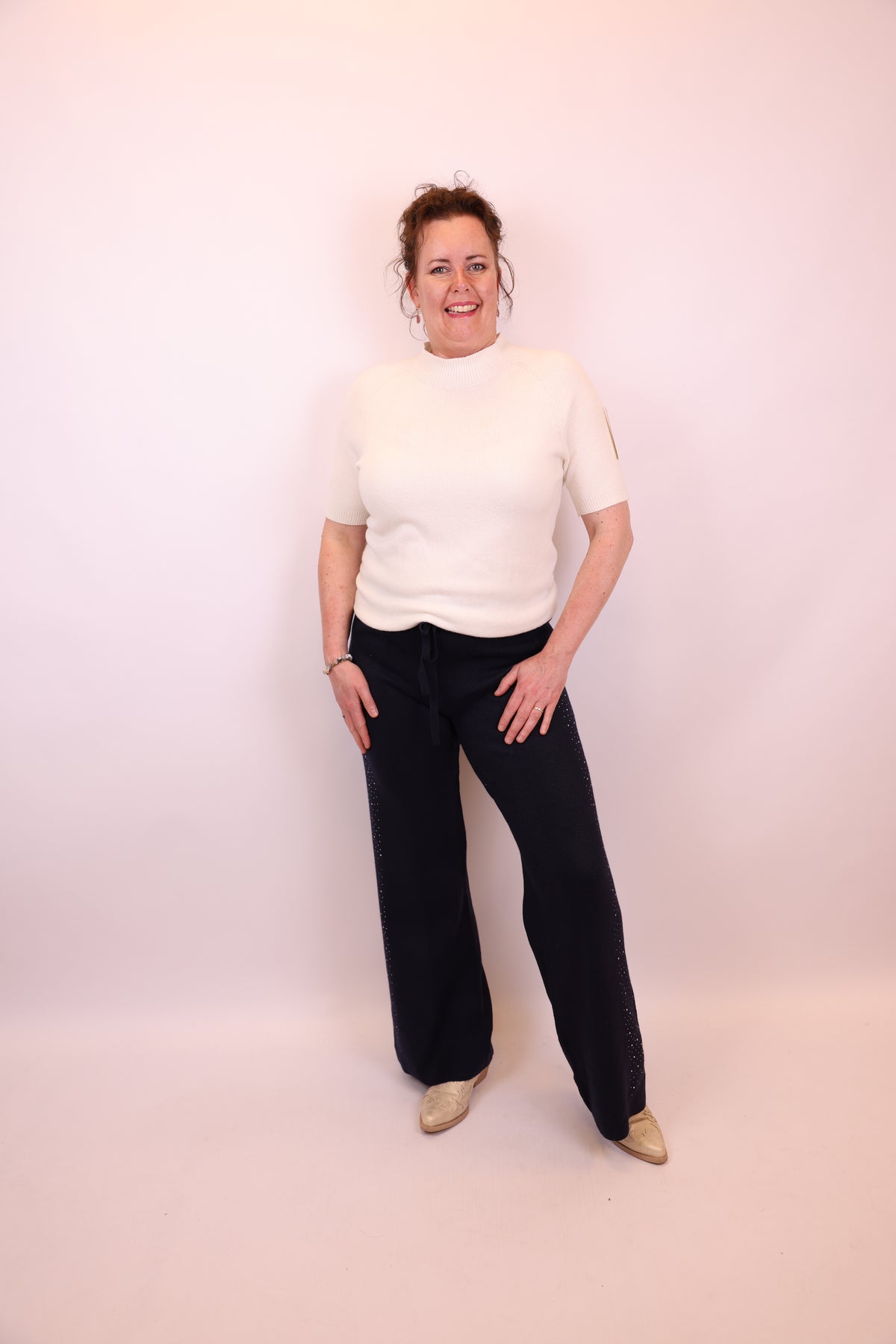 Lise | Broek navy glitter