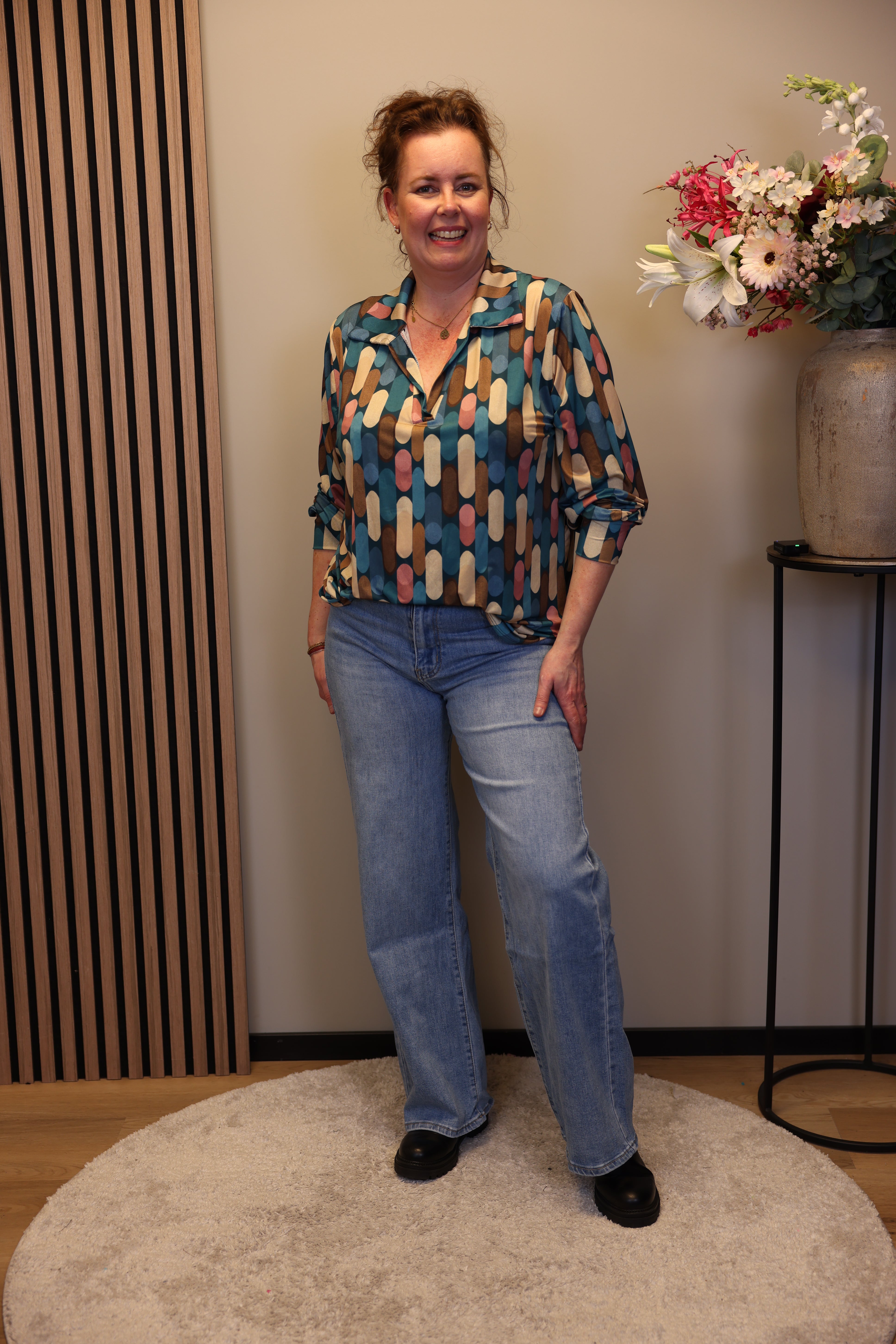 Puck | Jeans wide leg blauw 38 - 48