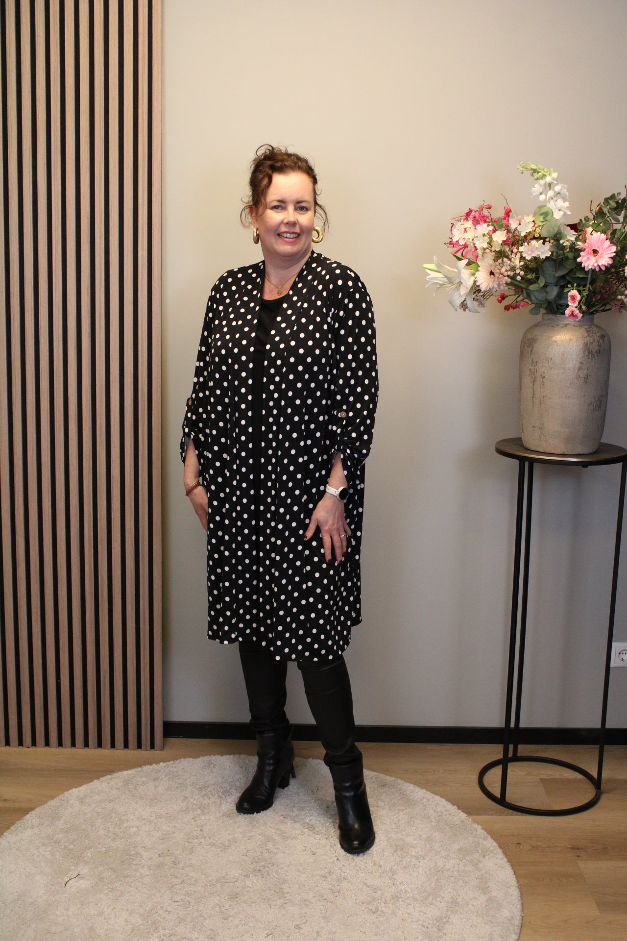 Ivonne | Dun vestje lang stippen 38 t/m 48