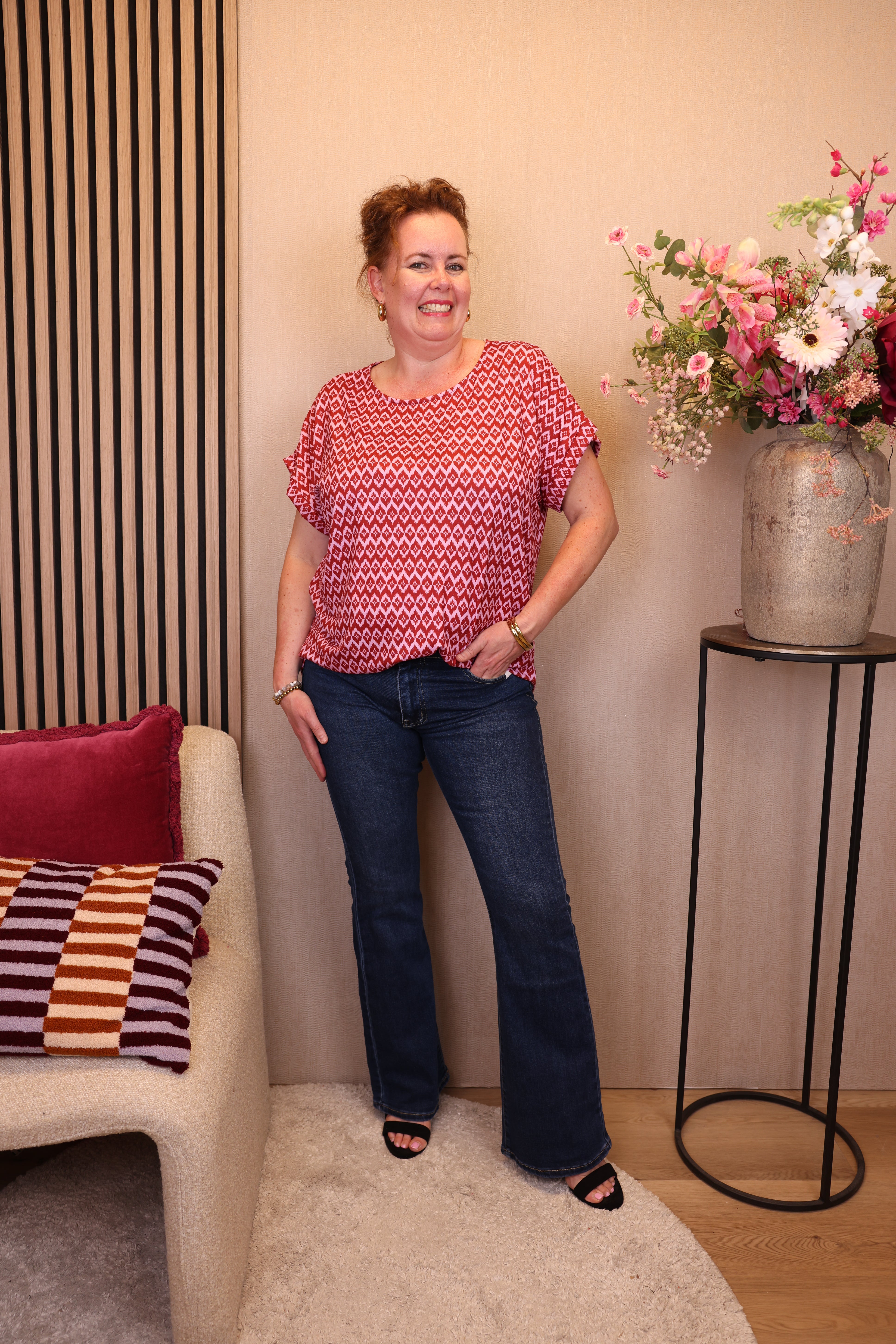 Judy blauw | Flared Jeans 38 - 48