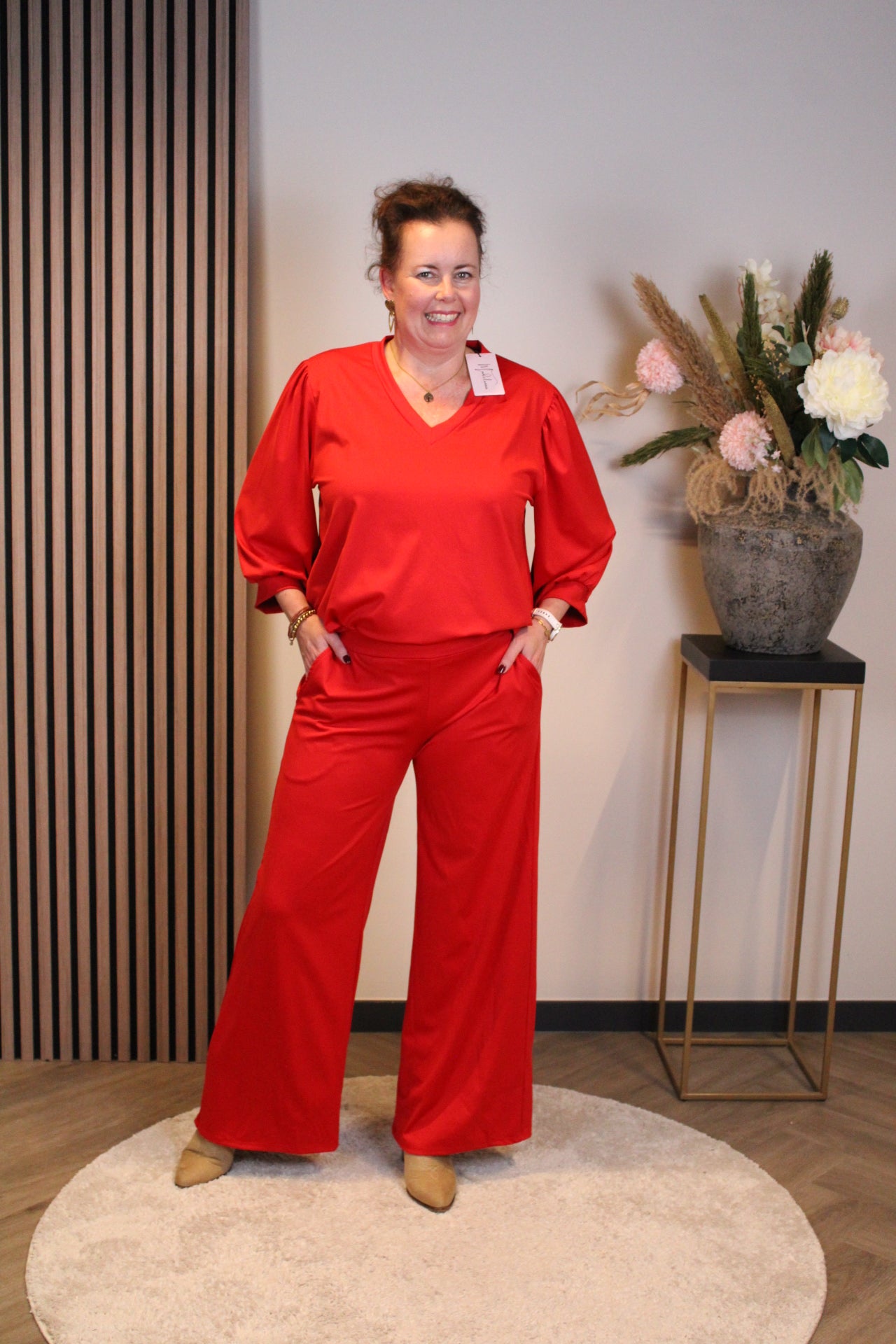 Kiki | Broek rood 40 t/m 44
