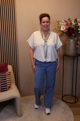 Saar | Luxe broek Oceaan blauw