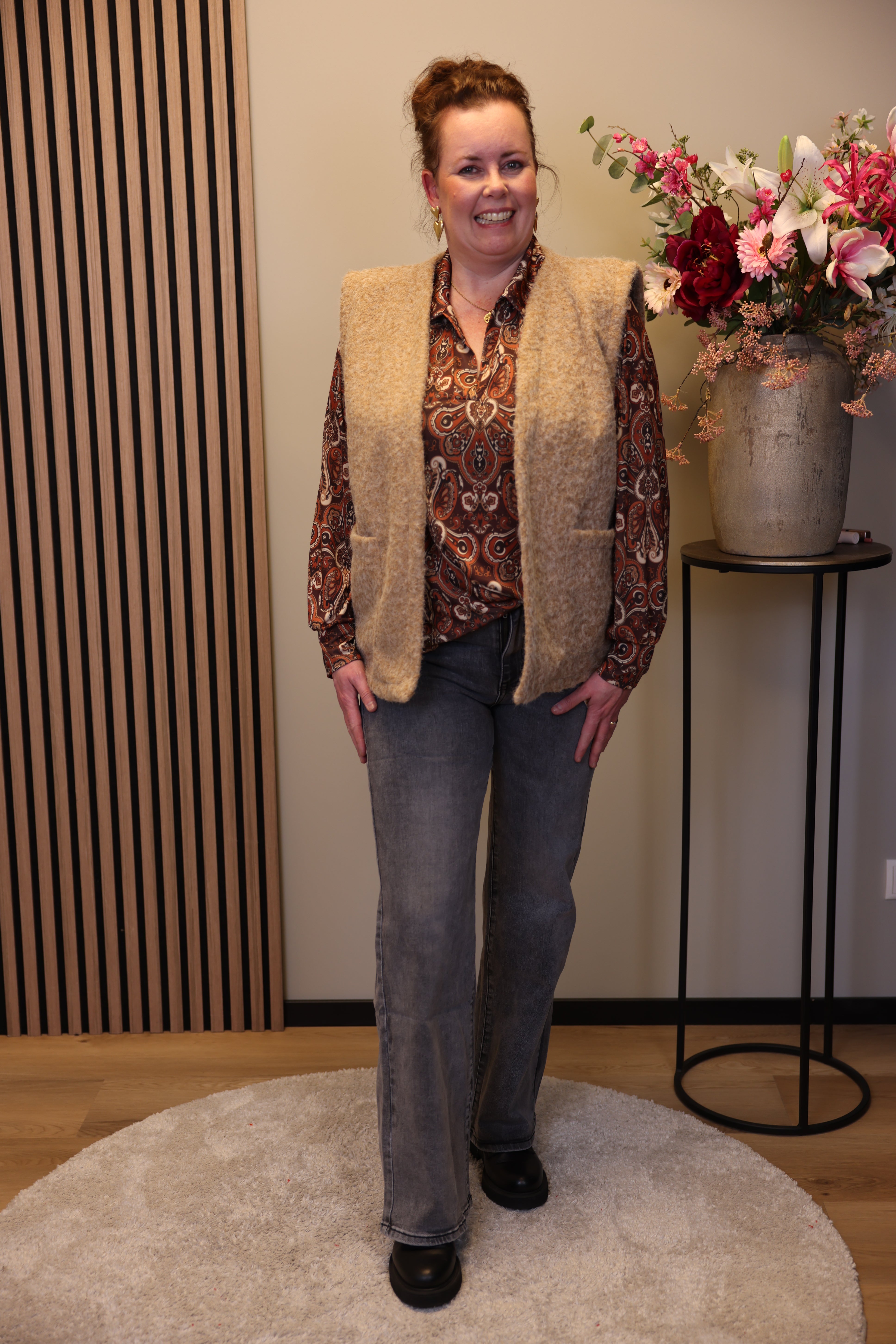 Mijntje | Flared Jeans grijs 40 - 50